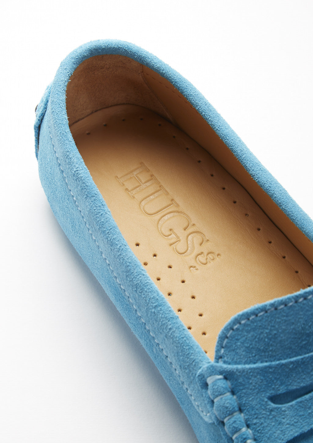 Damen-Penny-Slipper, türkises Wildleder