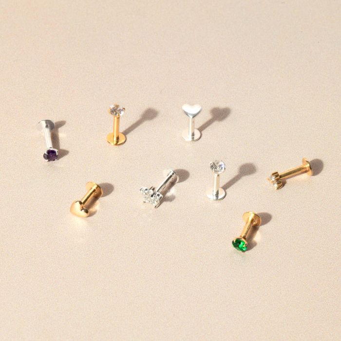Beginnings Cubic Zirconia Labret Stud Earring