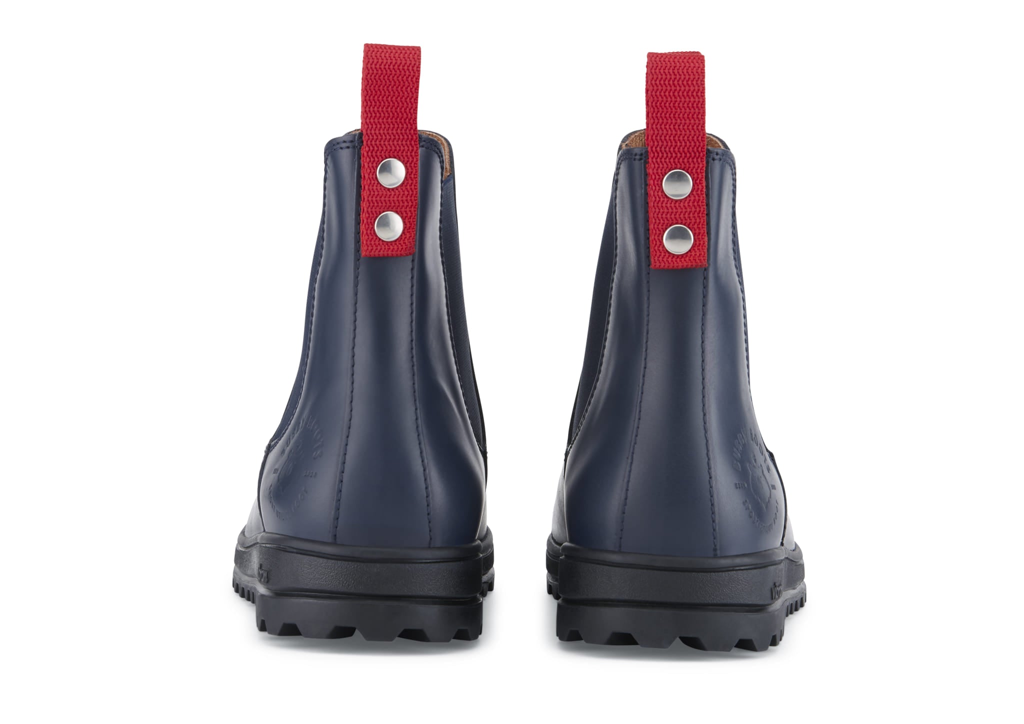 Busby Herren Winter Chelsea Boot, Marineblaues Leder