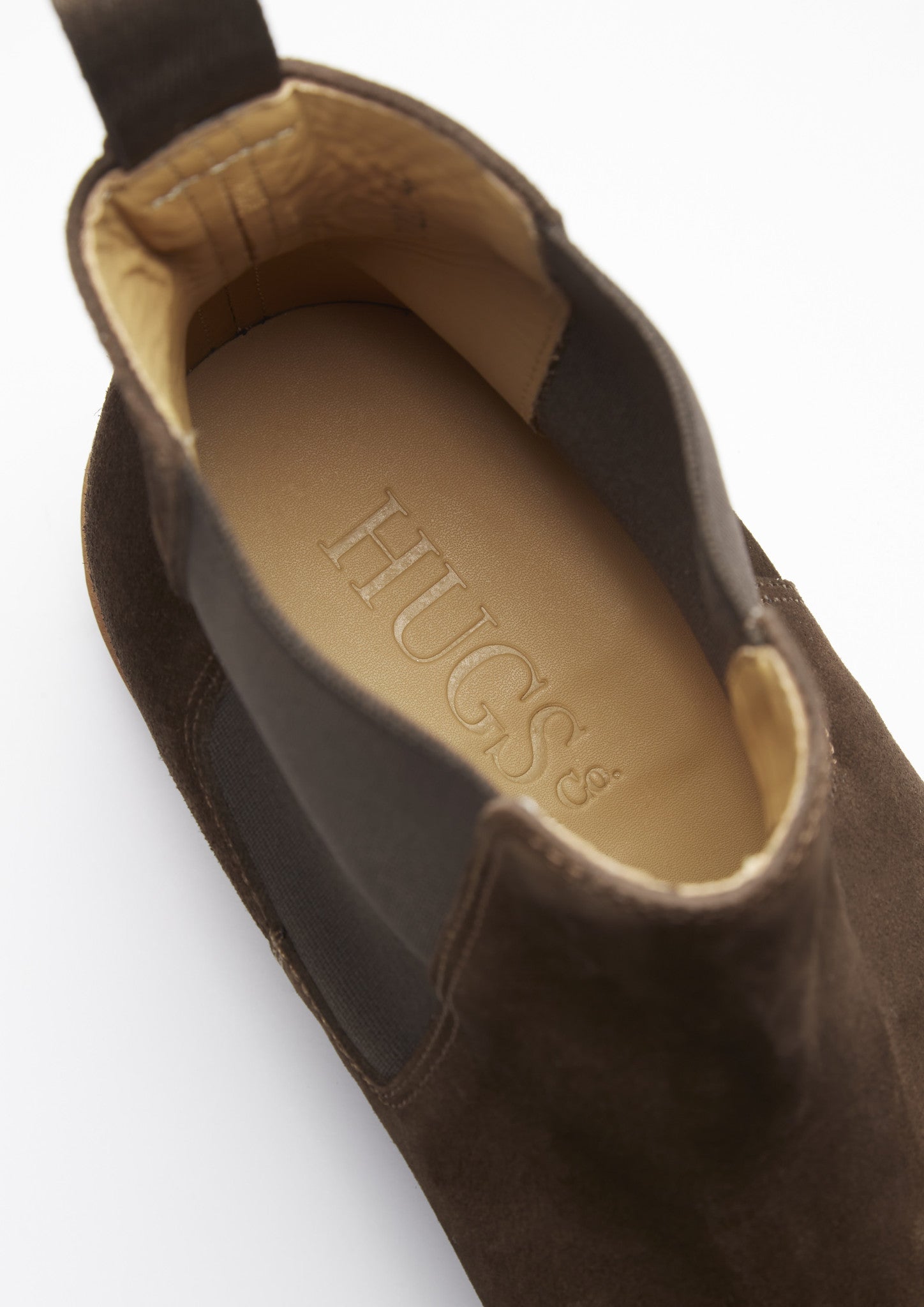 Braune Chelsea-Boots aus Wildleder, mit Kreppsohle rahmengenäht