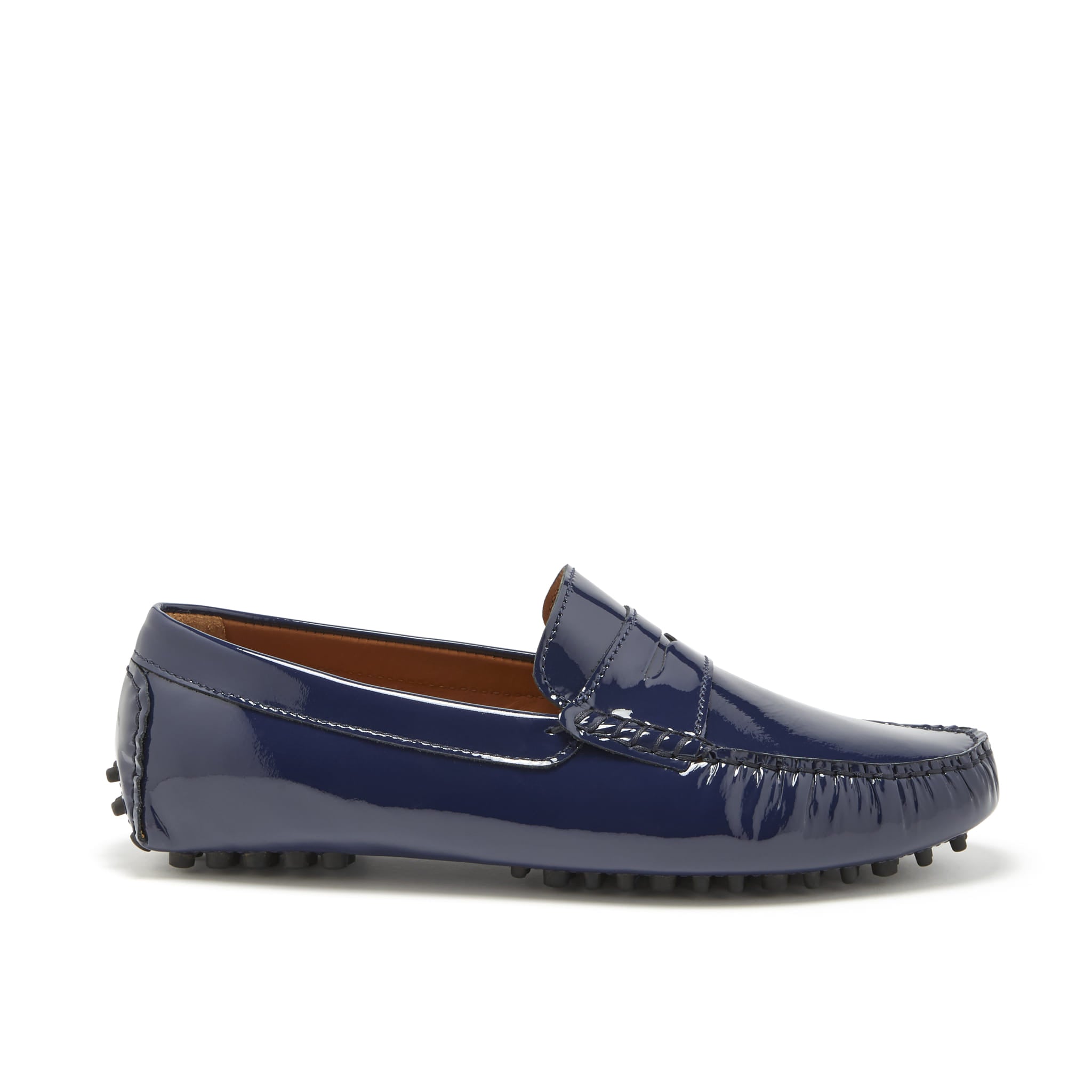 Penny Slipper, marineblaues Lackleder