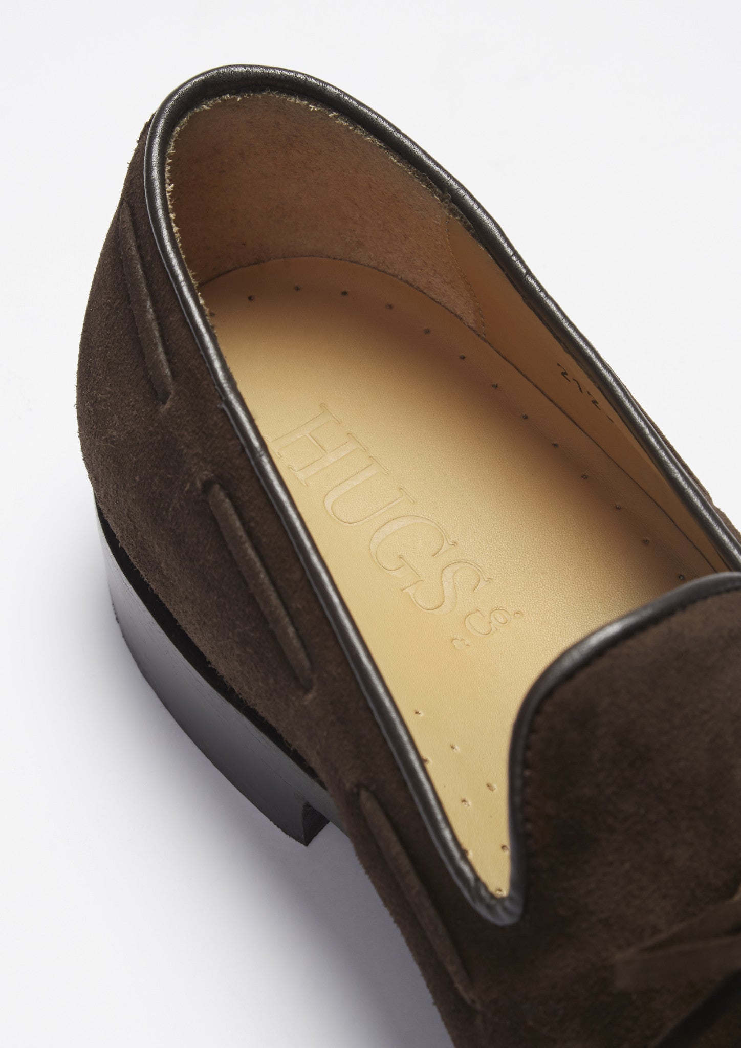 Braune Wildleder Goodyear rahmengenähte Slipper zum Schnüren