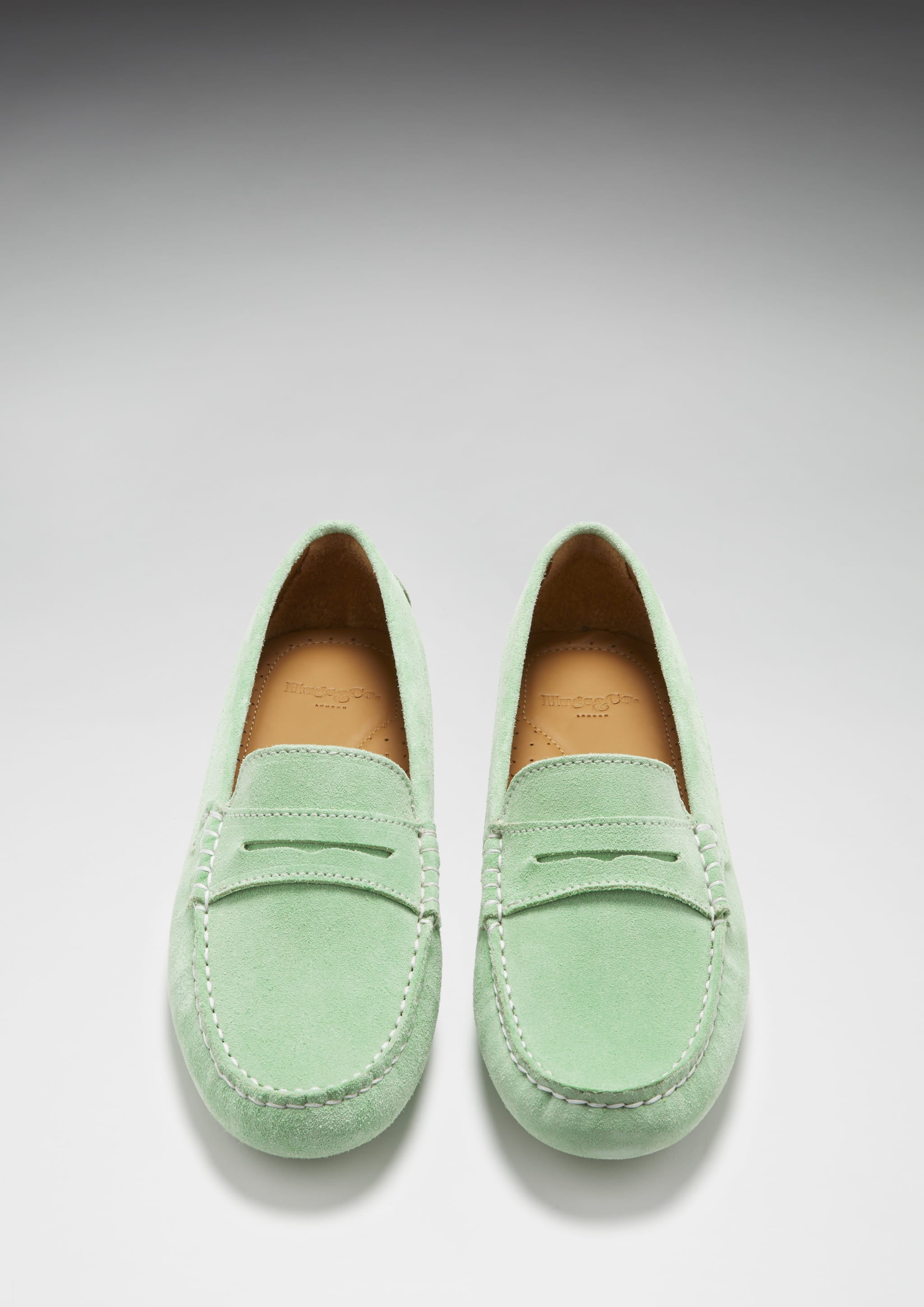 Damen-Penny-Slipper, Wildleder lagunengrün