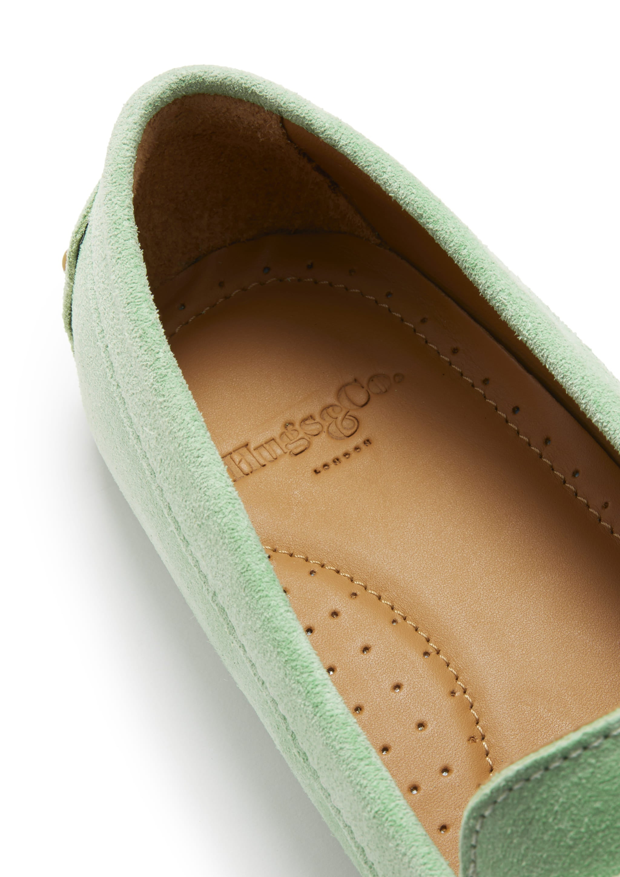 Damen-Penny-Slipper, Wildleder lagunengrün