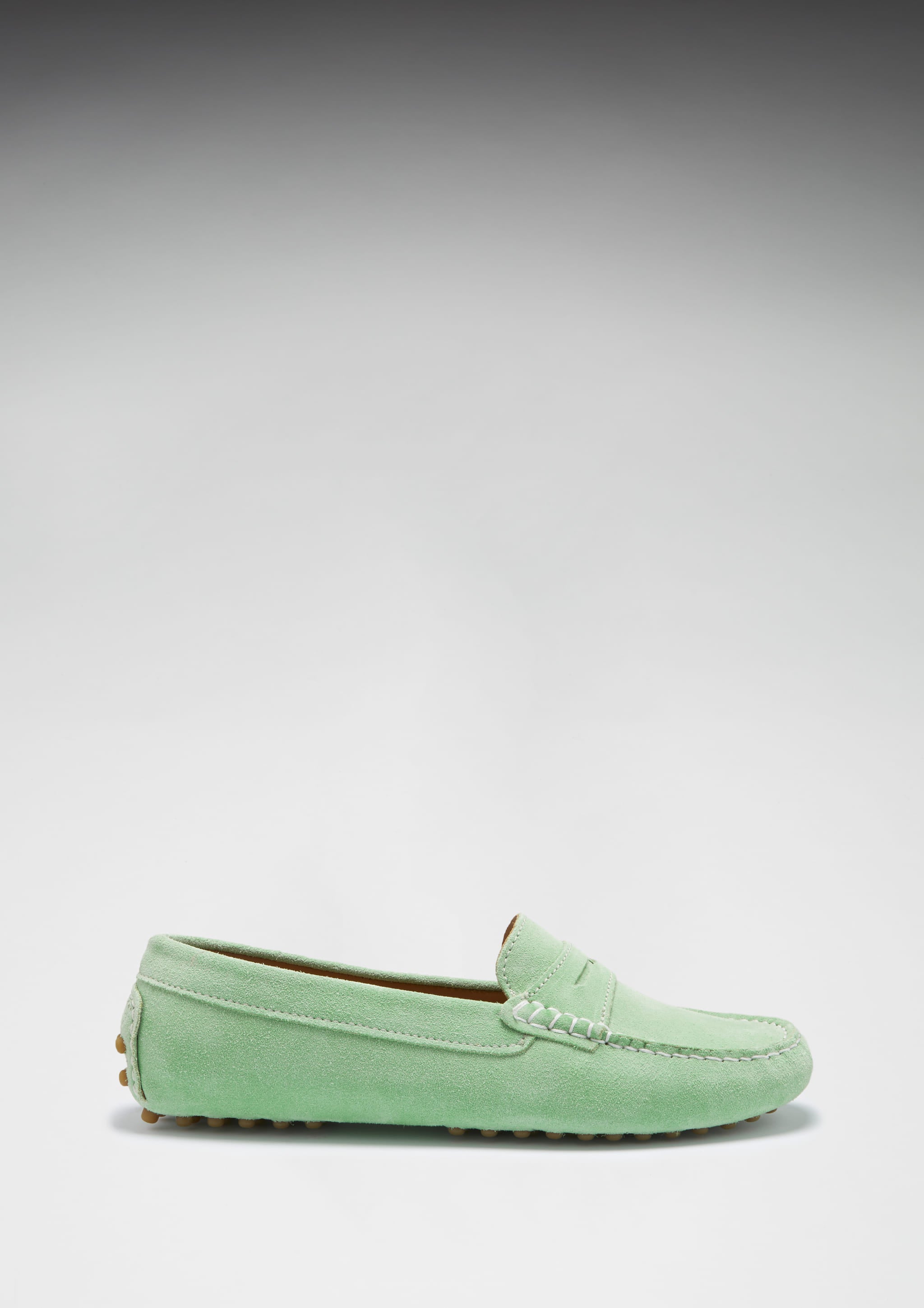 Damen-Penny-Slipper, Wildleder lagunengrün