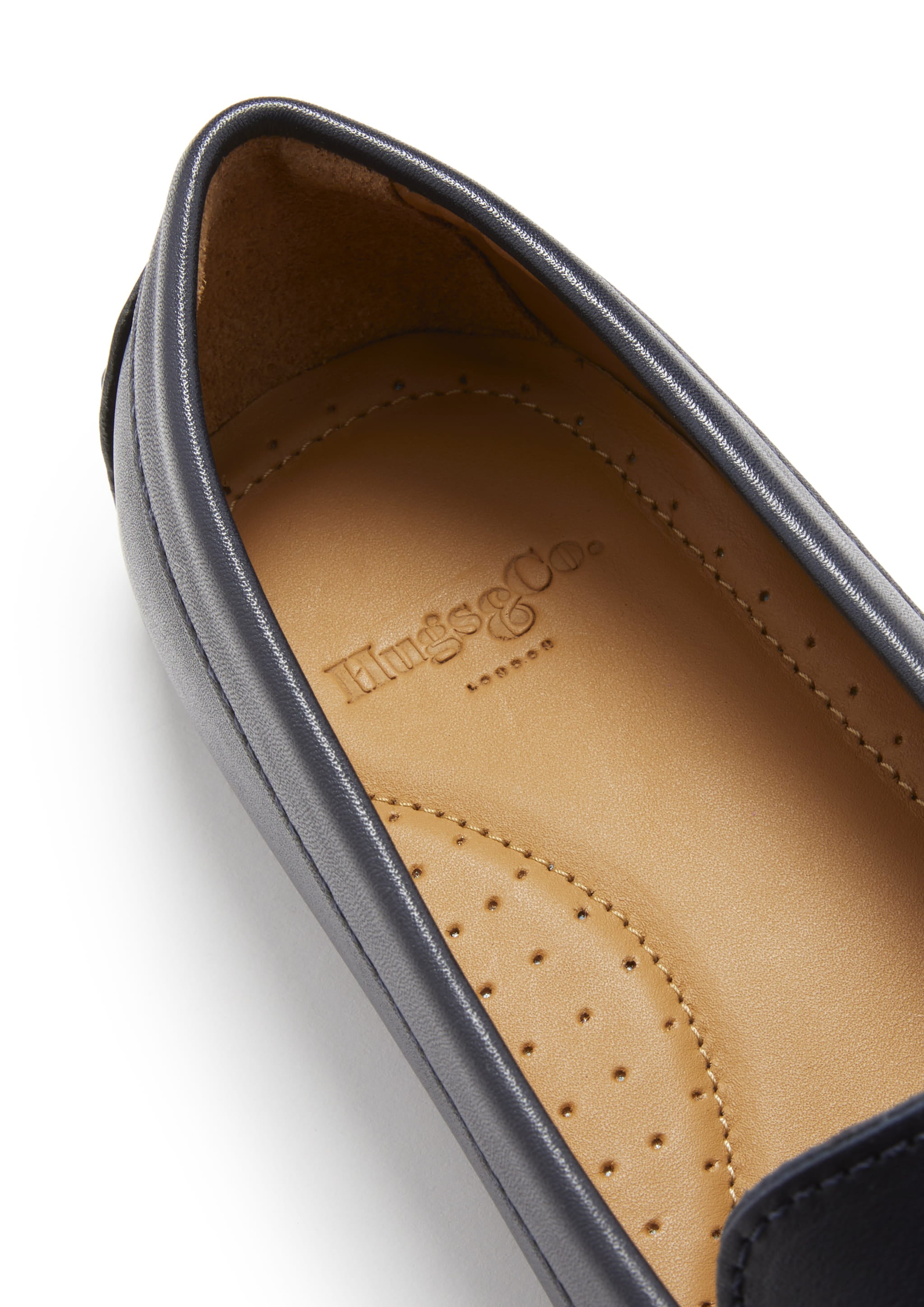 Damen Penny-Slipper, dunkelblaues Leder