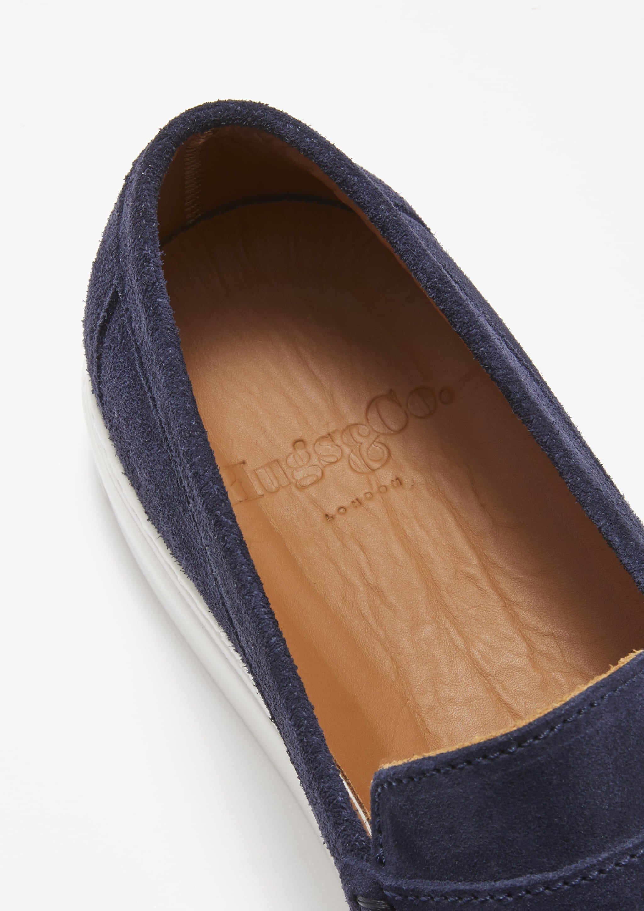 Slipper-Sneaker Loafers, Wildleder, marineblau
