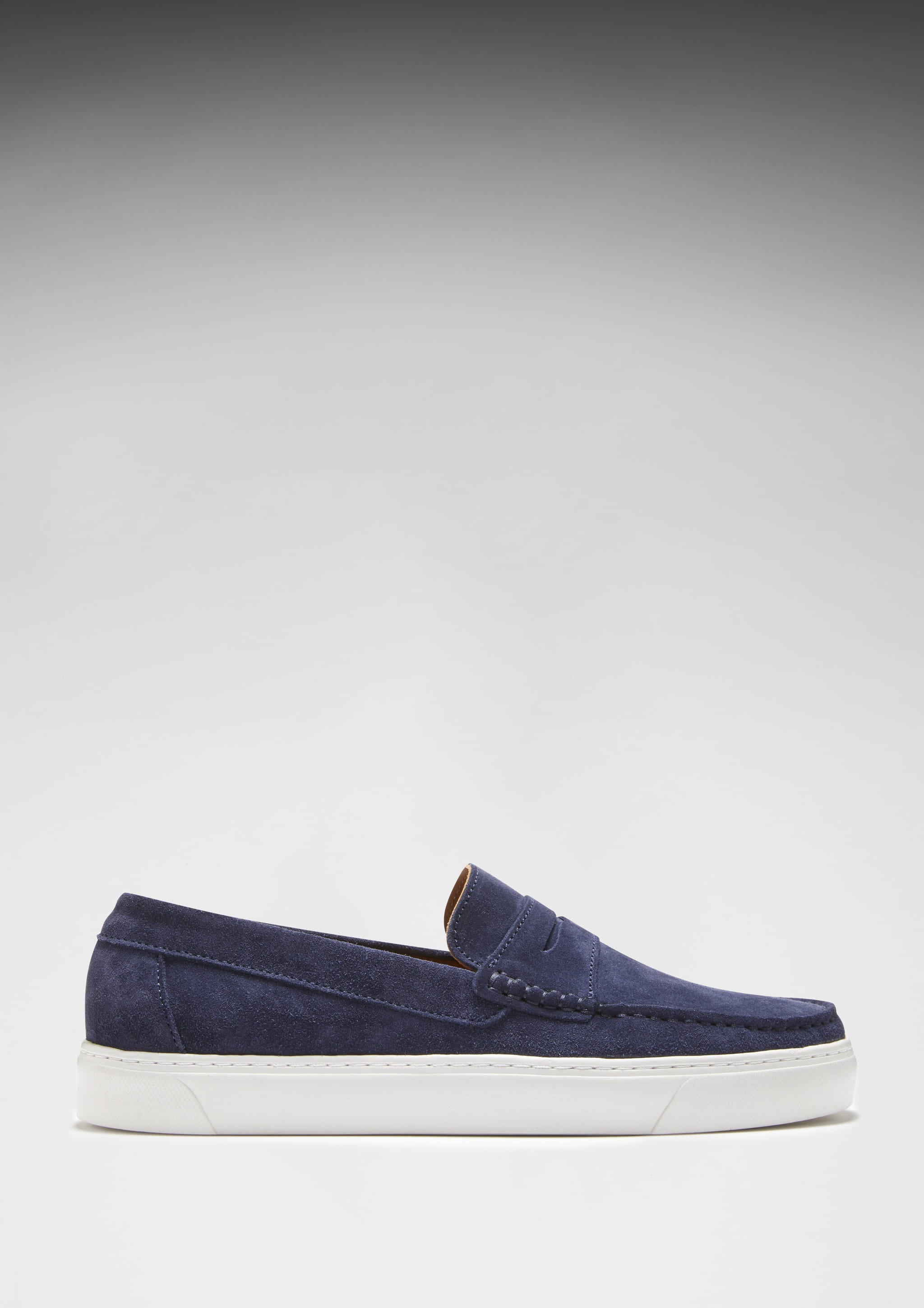 Slipper-Sneaker Loafers, Wildleder, marineblau