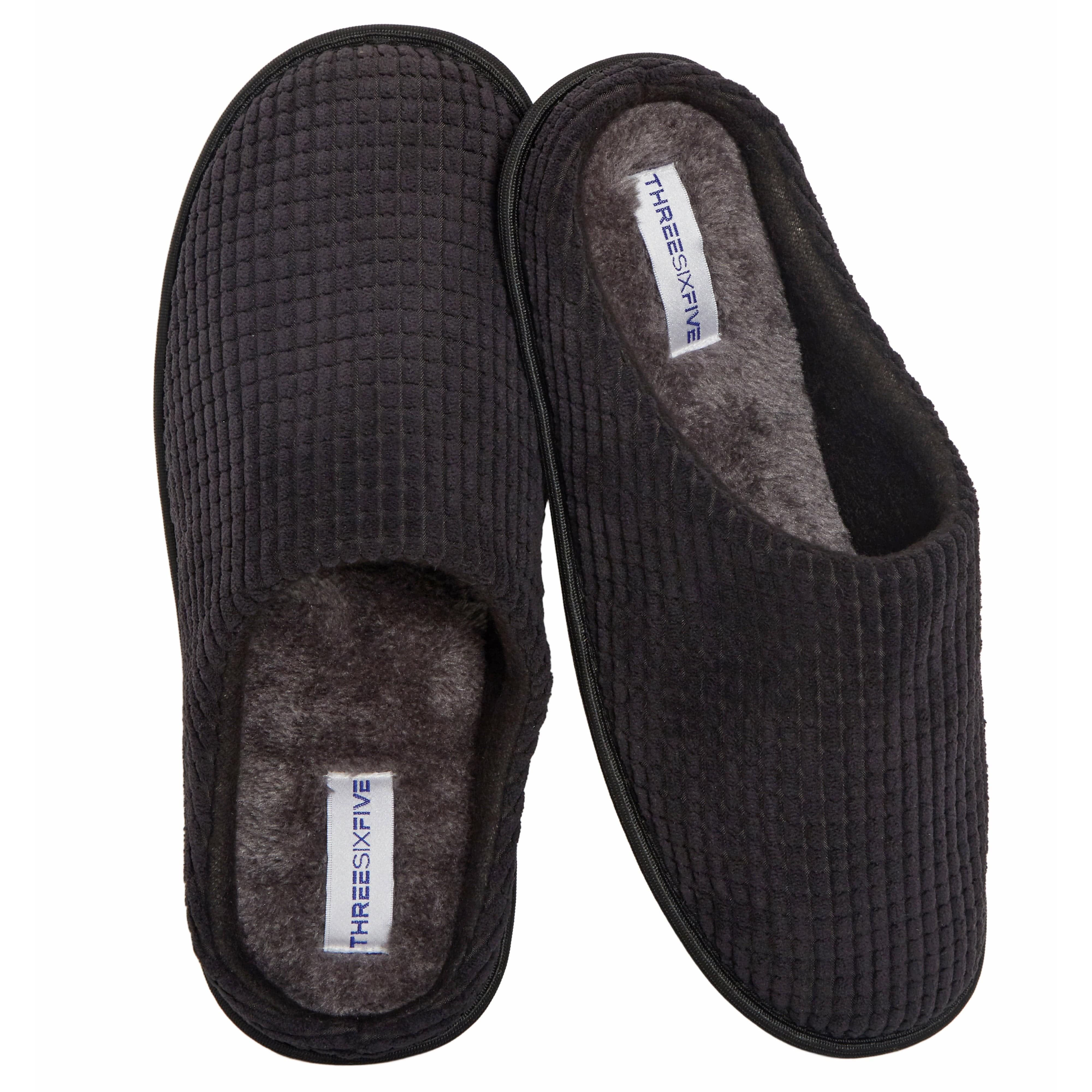 Sock Stack Herren Corduroy Slip On Hausschuhe Rutschfeste Memory Foam Warme Thermo-gefütterte Pflegeleichte Hausschuhe für den Heimkomfort