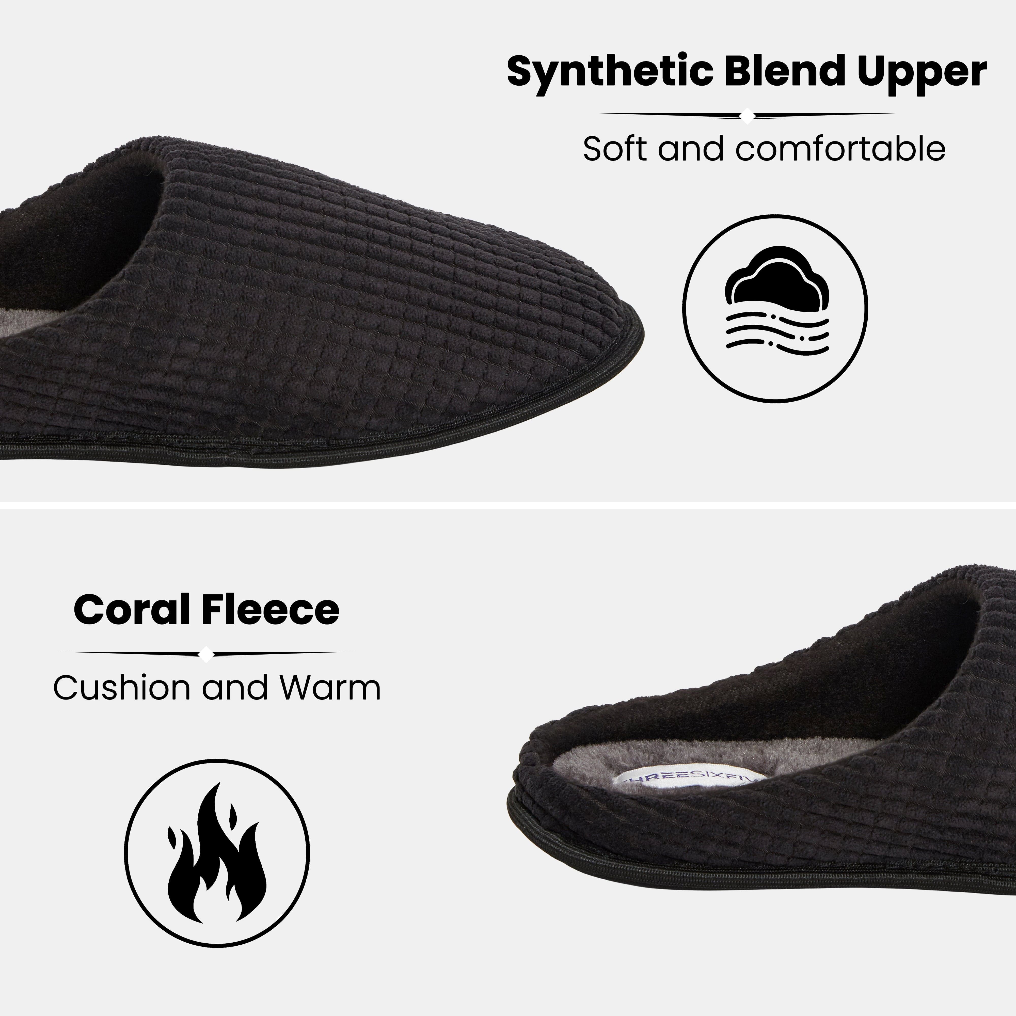 Sock Stack Herren Corduroy Slip On Hausschuhe Rutschfeste Memory Foam Warme Thermo-gefütterte Pflegeleichte Hausschuhe für den Heimkomfort