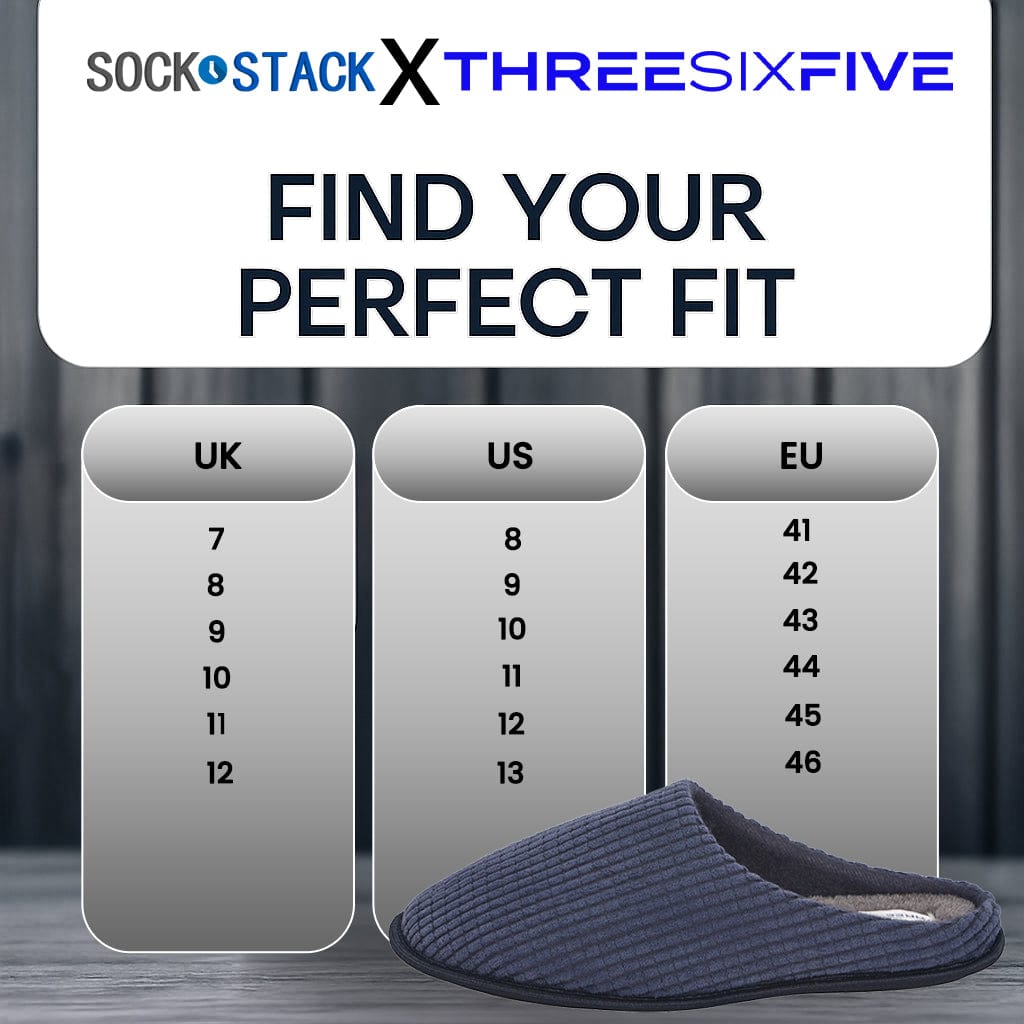 Sock Stack Herren Corduroy Slip On Hausschuhe Rutschfeste Memory Foam Warme Thermo-gefütterte Pflegeleichte Hausschuhe für den Heimkomfort