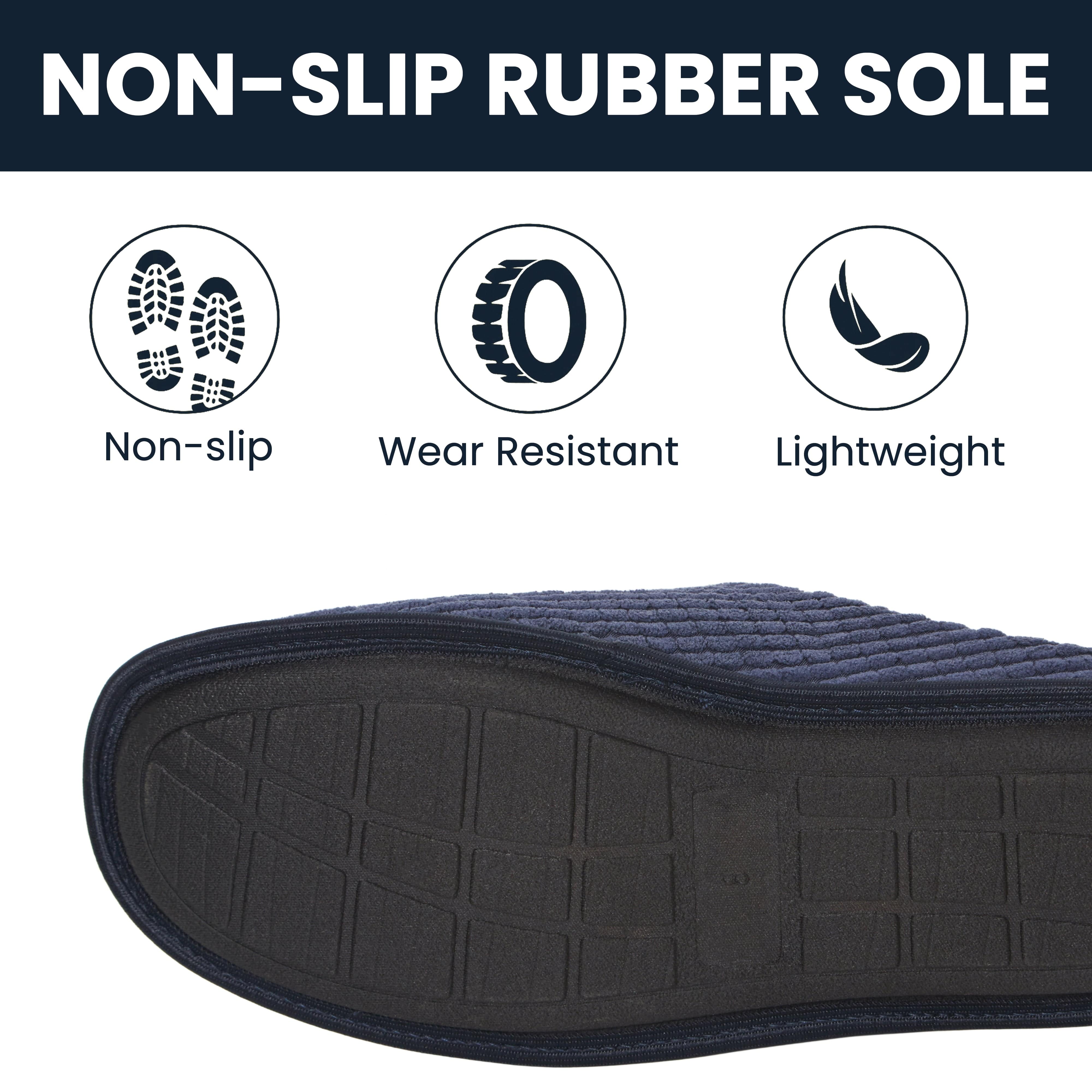 Sock Stack Herren Corduroy Slip On Hausschuhe Rutschfeste Memory Foam Warme Thermo-gefütterte Pflegeleichte Hausschuhe für den Heimkomfort