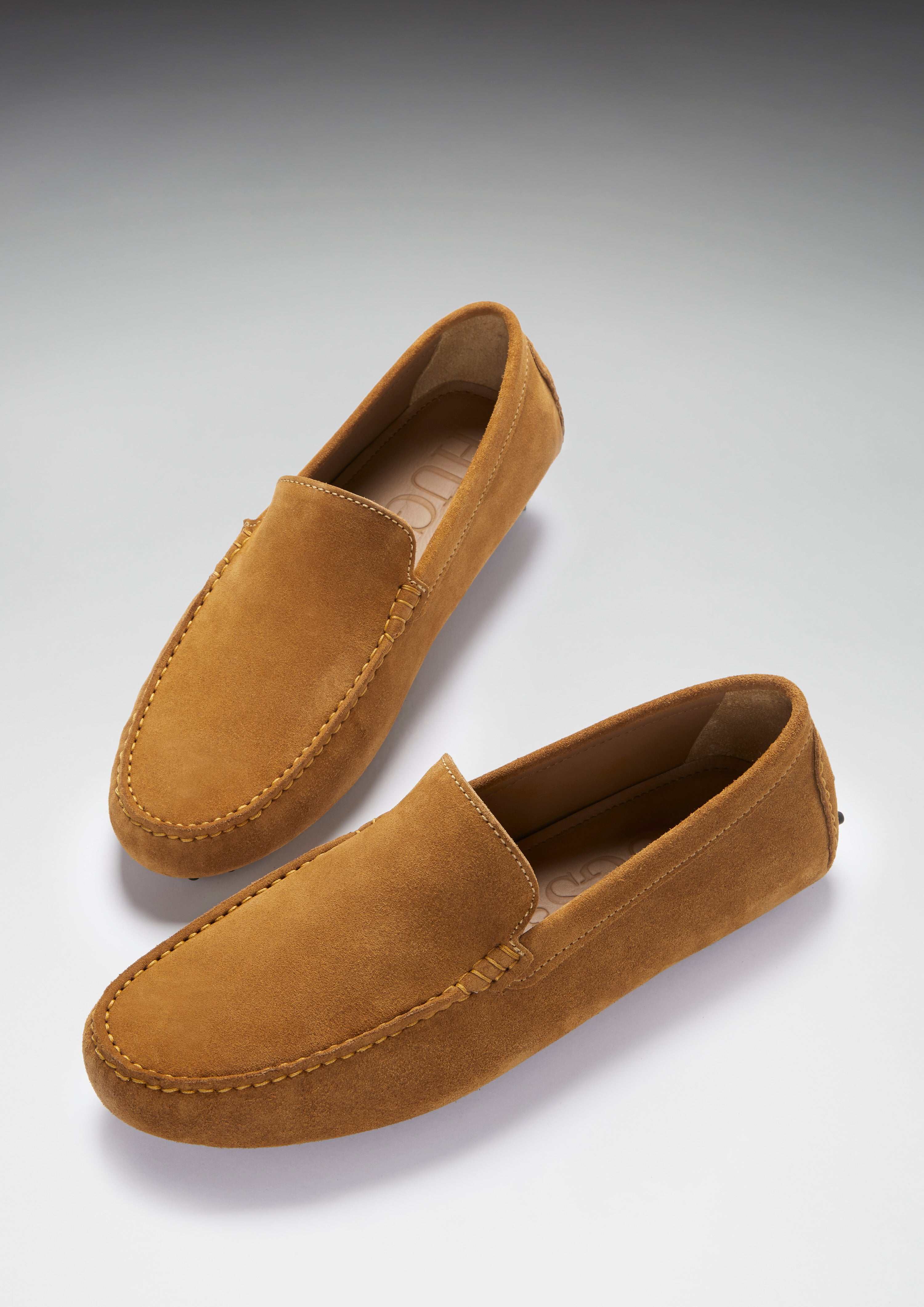 Driving Loafers, Wildleder, tabakbraun