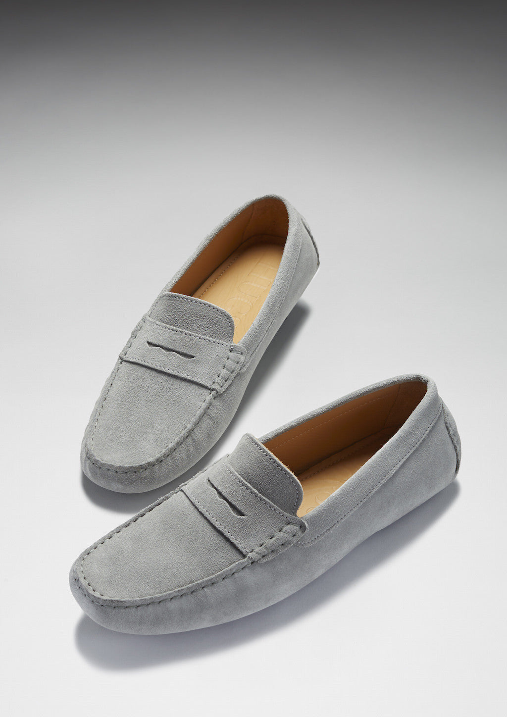 Penny Driving Loafers, taubengraues Wildleder
