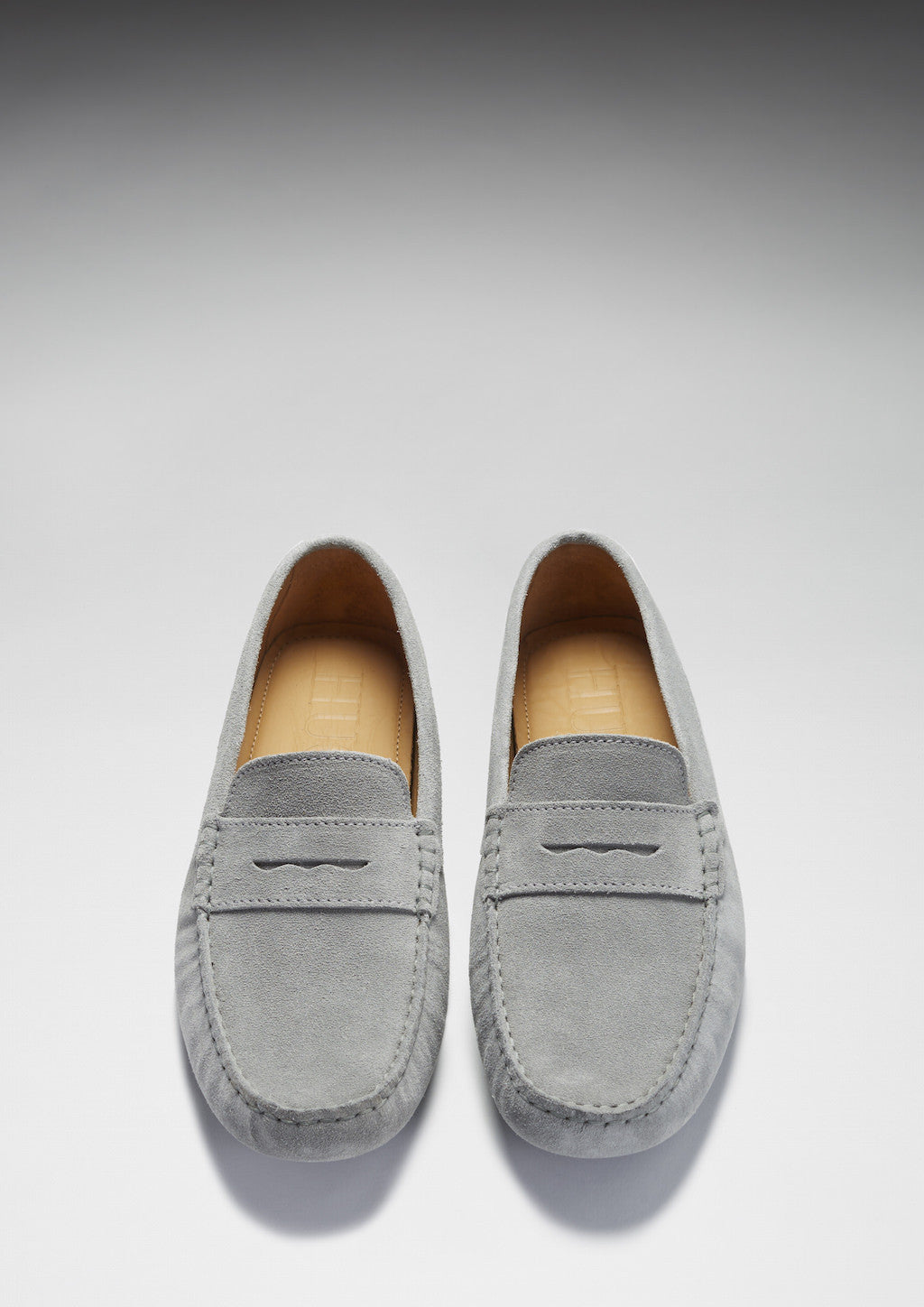 Penny Driving Loafers, taubengraues Wildleder