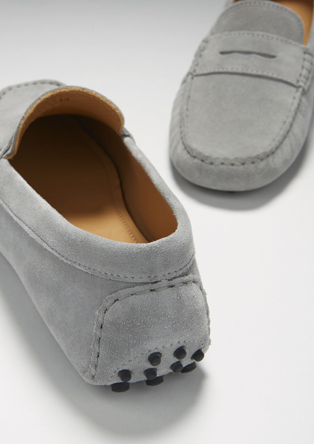 Penny Driving Loafers, taubengraues Wildleder