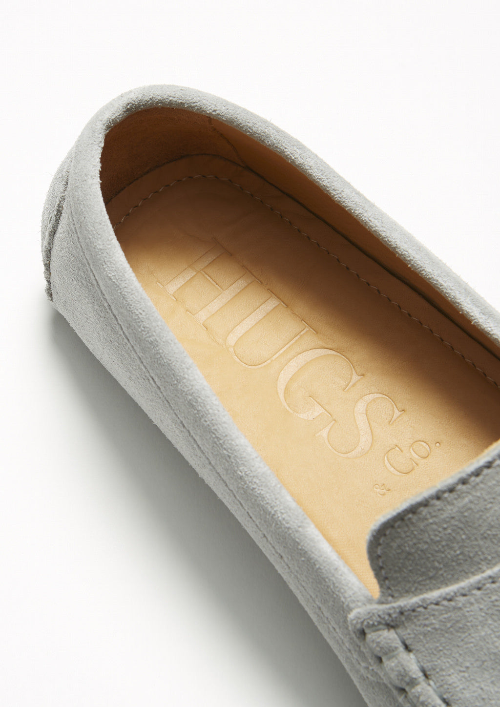 Penny Driving Loafers, taubengraues Wildleder