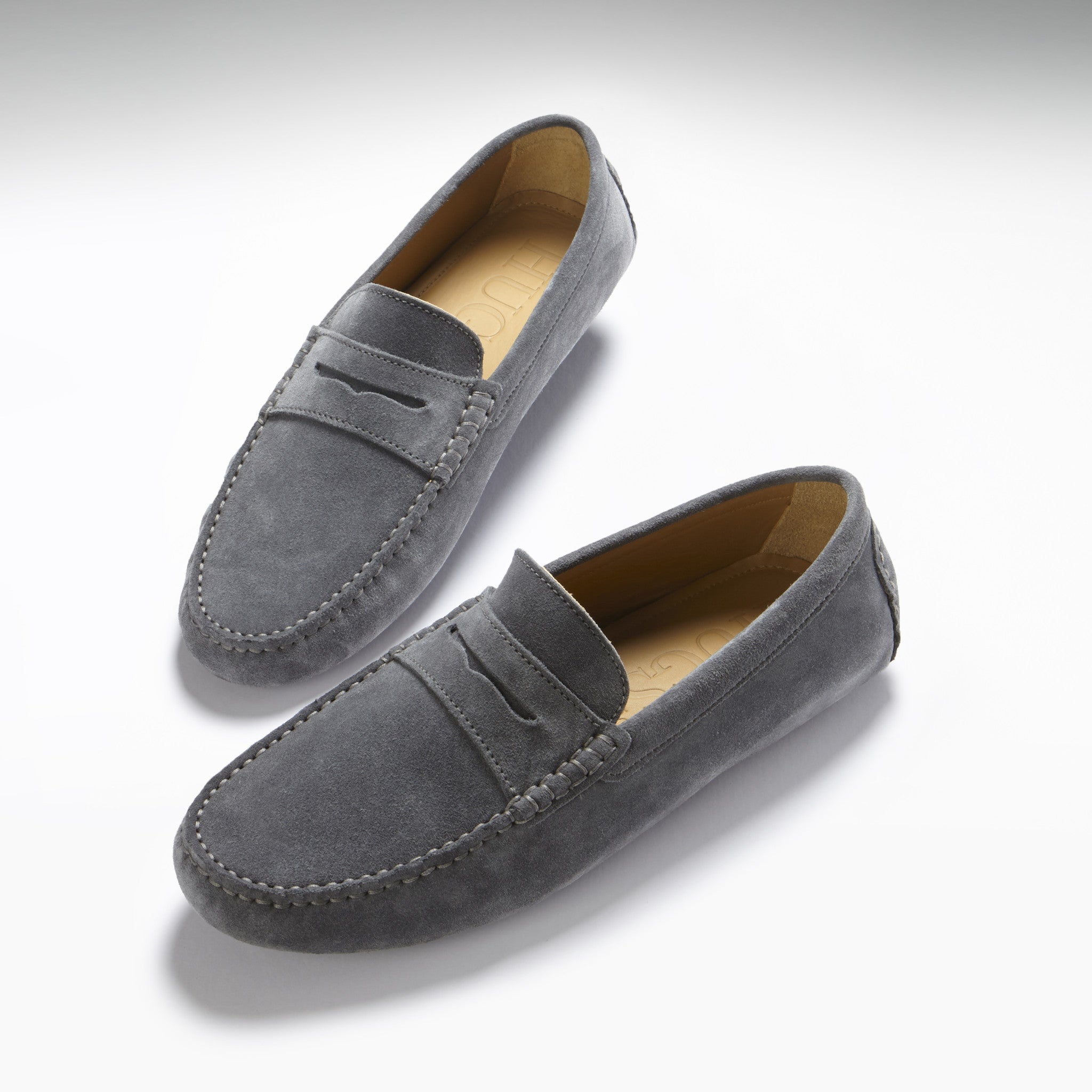 Penny Loafer, Schiefergraues Veloursleder