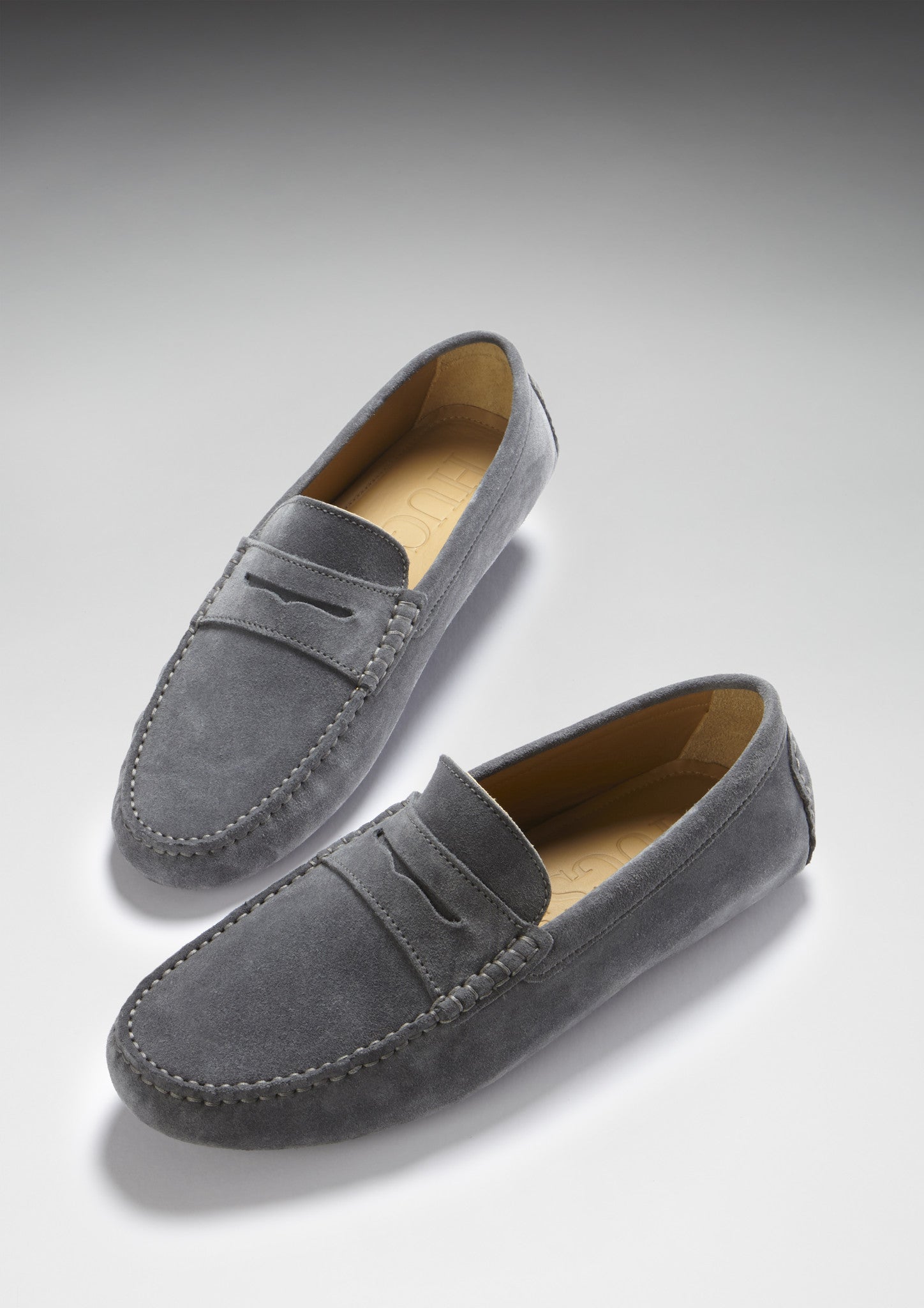 Penny Loafer, Schiefergraues Veloursleder