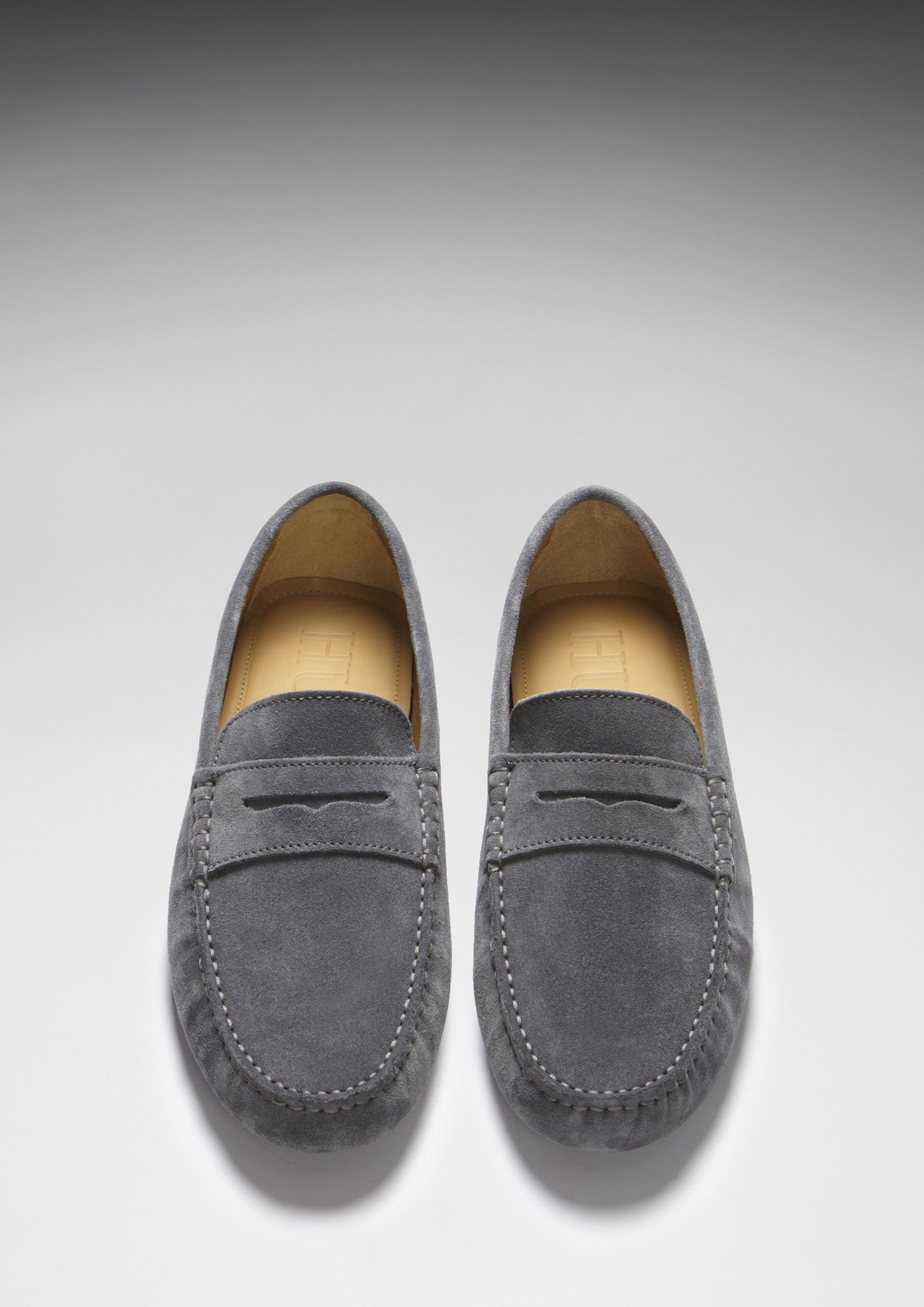 Penny Loafer, Schiefergraues Veloursleder