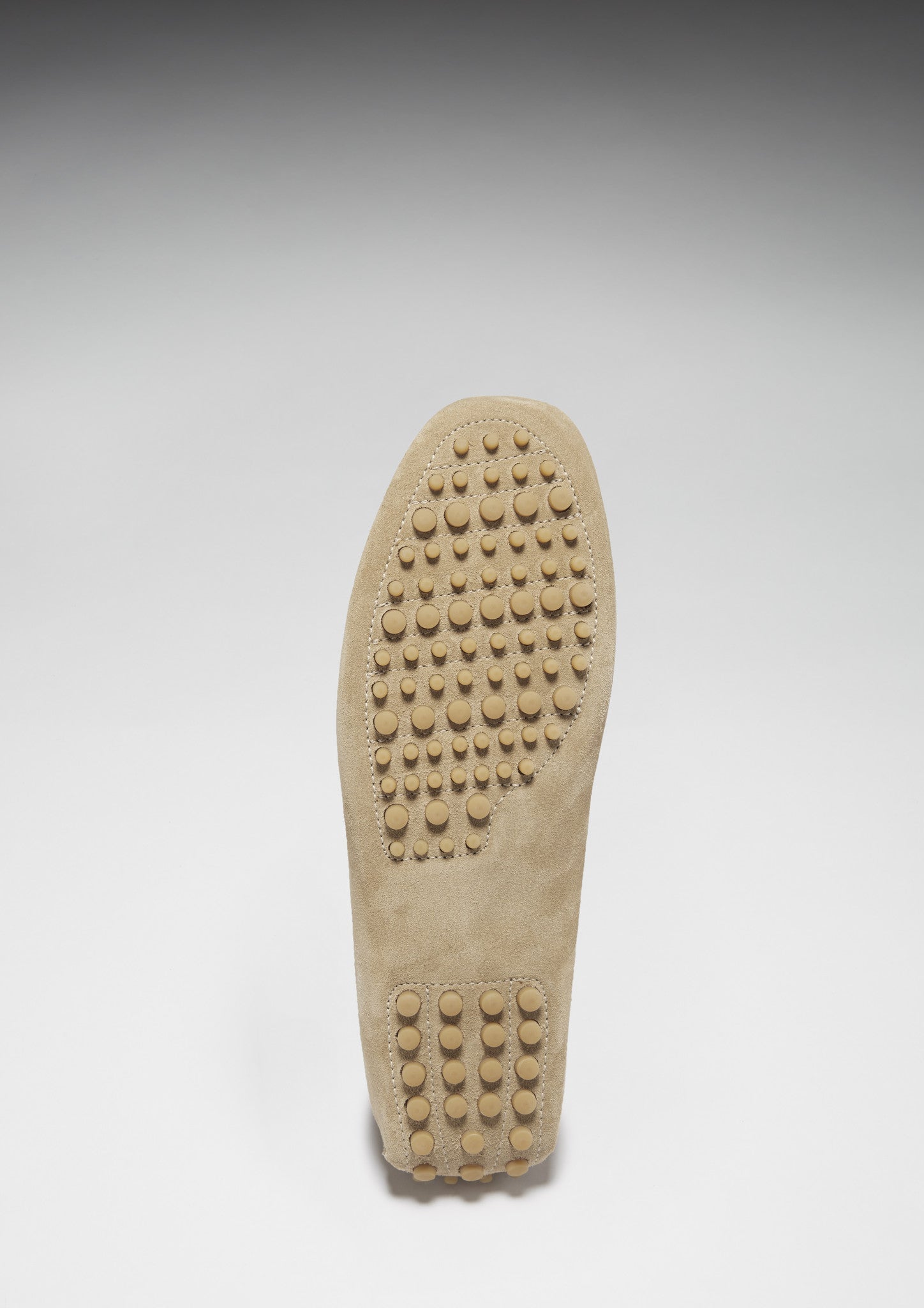 Penny Loafer Mokassins, taupefarbenes Veloursleder
