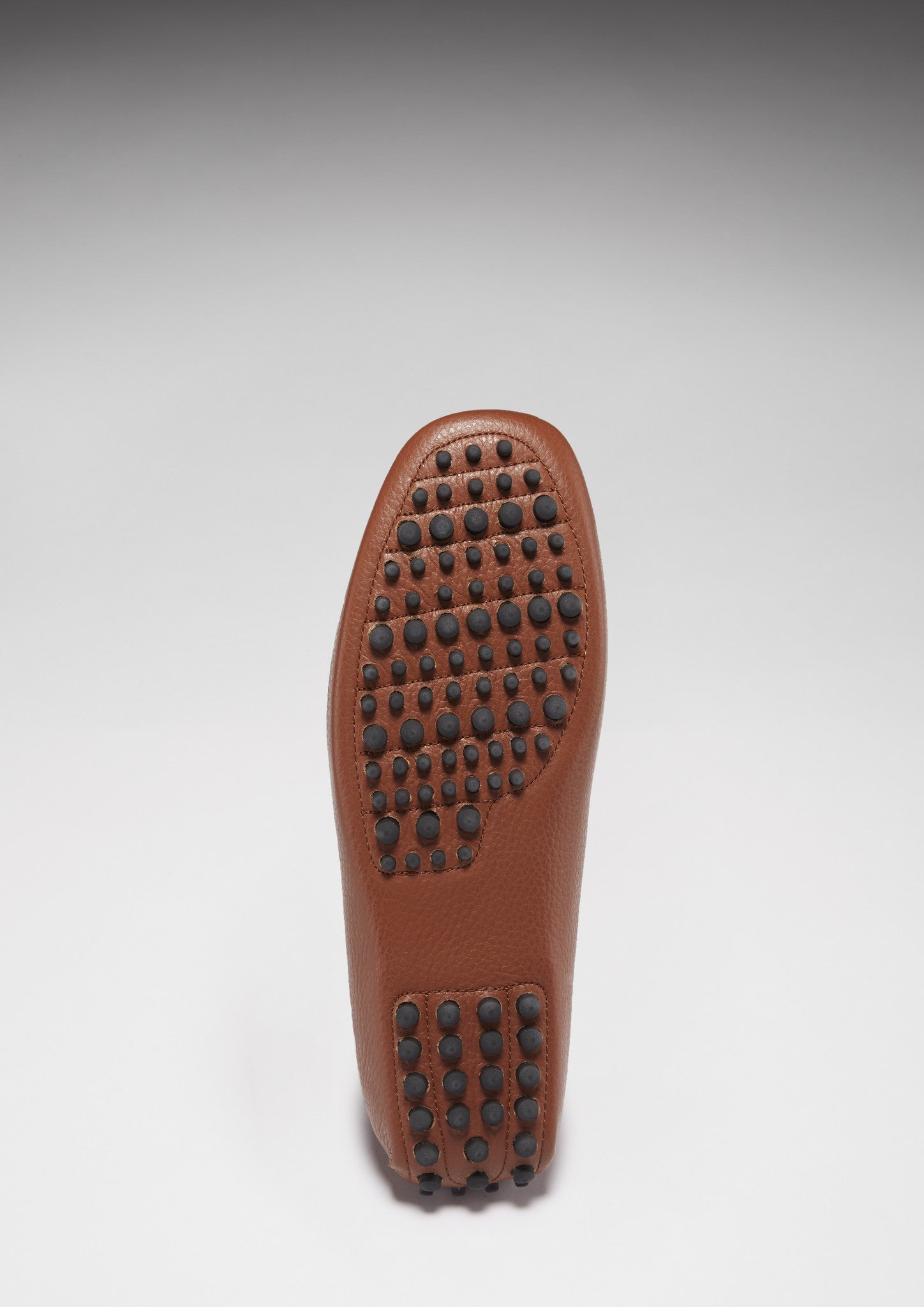 Quasten-Slipper, genarbtes Leder, Hellbraun