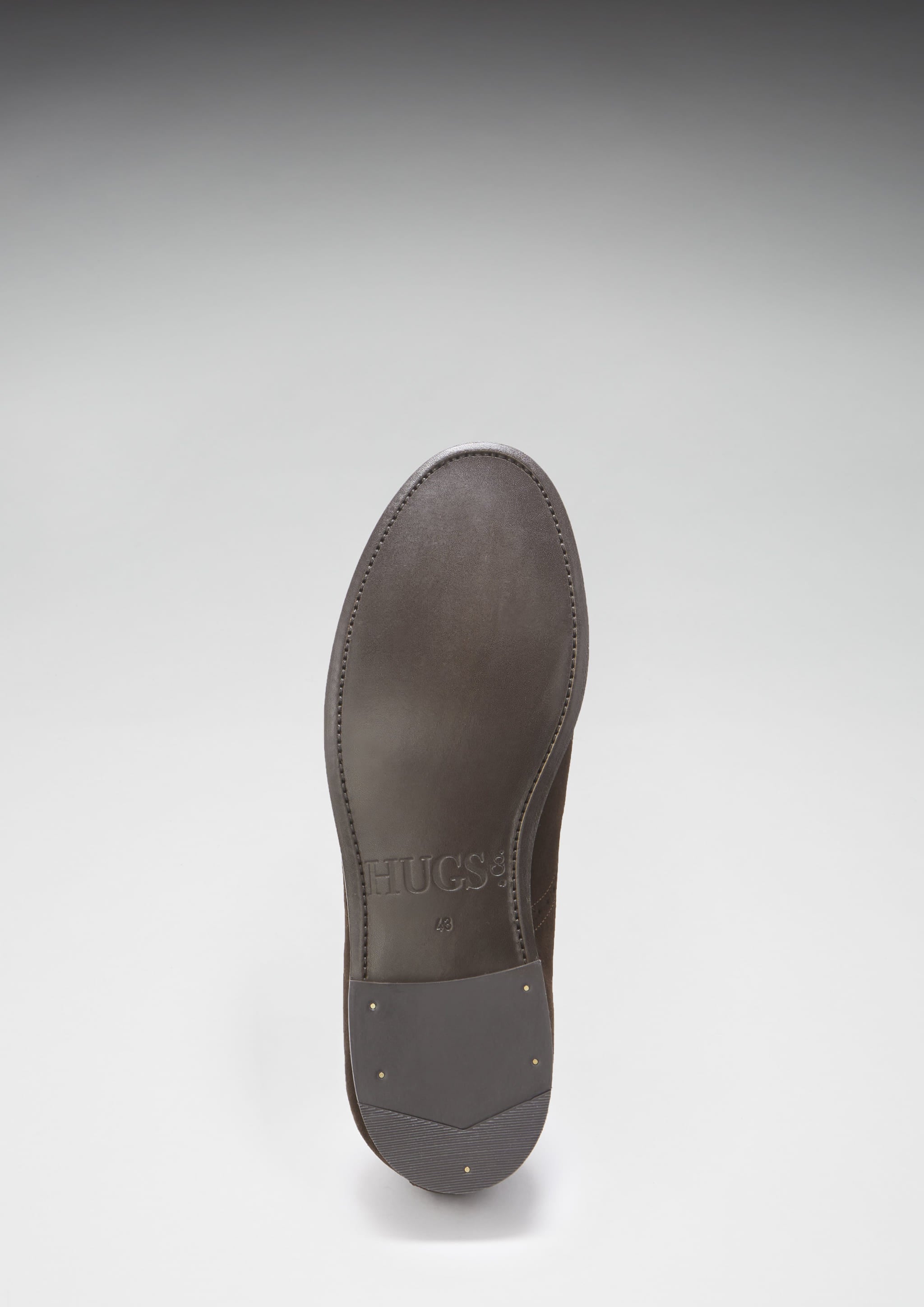 Braune Wildleder-Brogues mit Quasten, rahmengenähte Lederlaufsohle