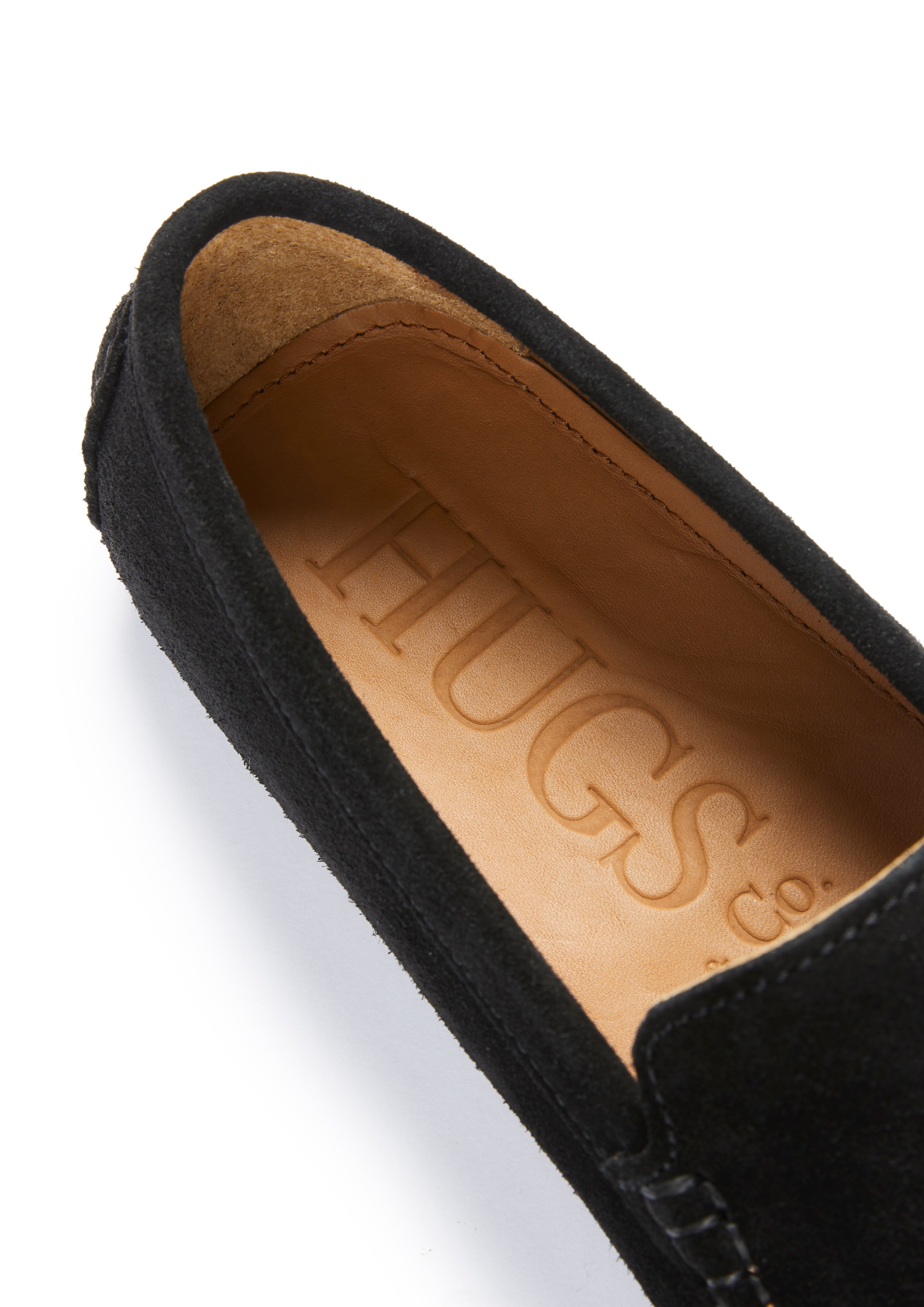 Tasselloafer, schwarzes Wildleder