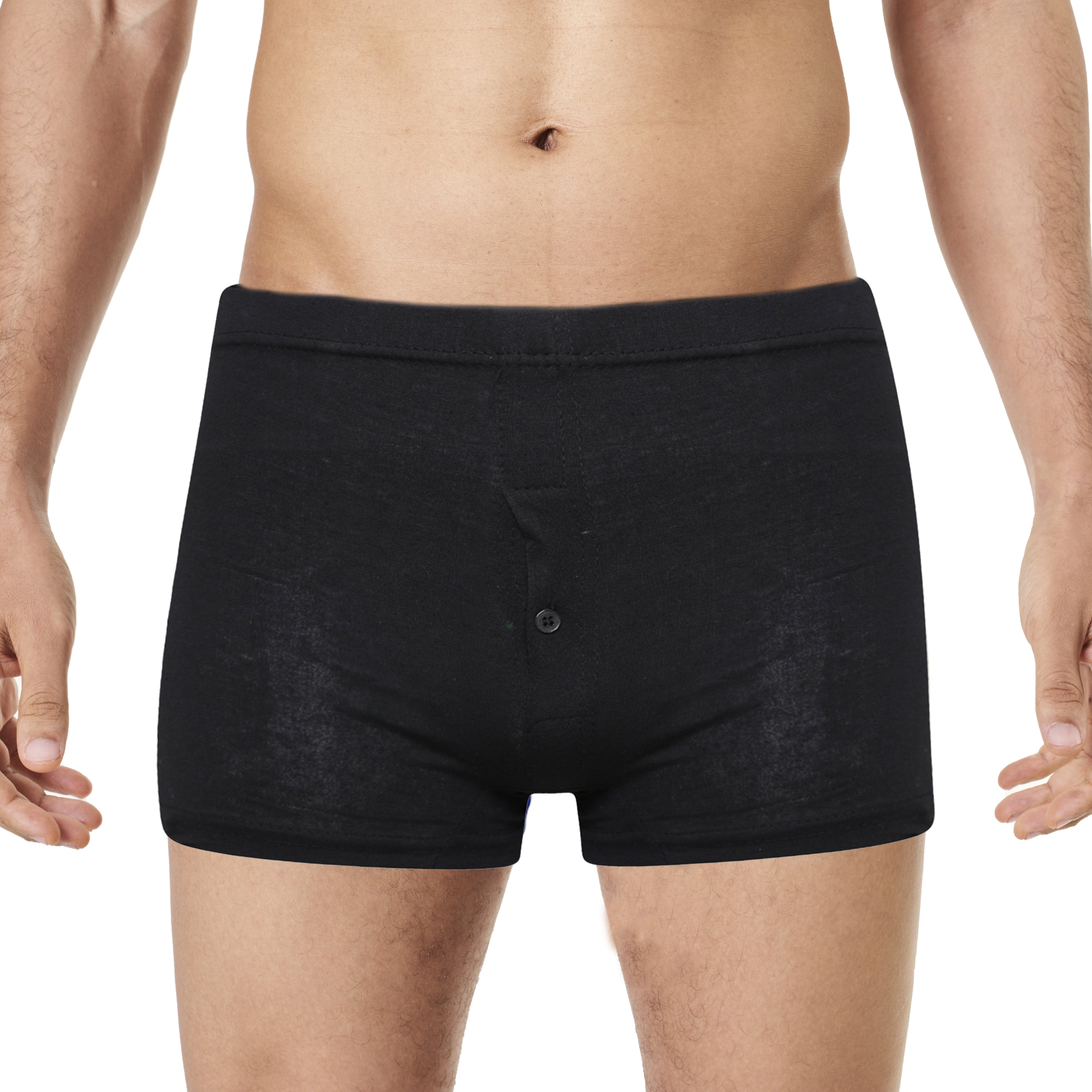 Sock Stack 5er-Pack Herren Jersey Plus Size Boxershorts Baumwolle Klassischer Schnitt Atmungsaktiv Knopfleiste Unterwäsche 2XL bis 6XL
