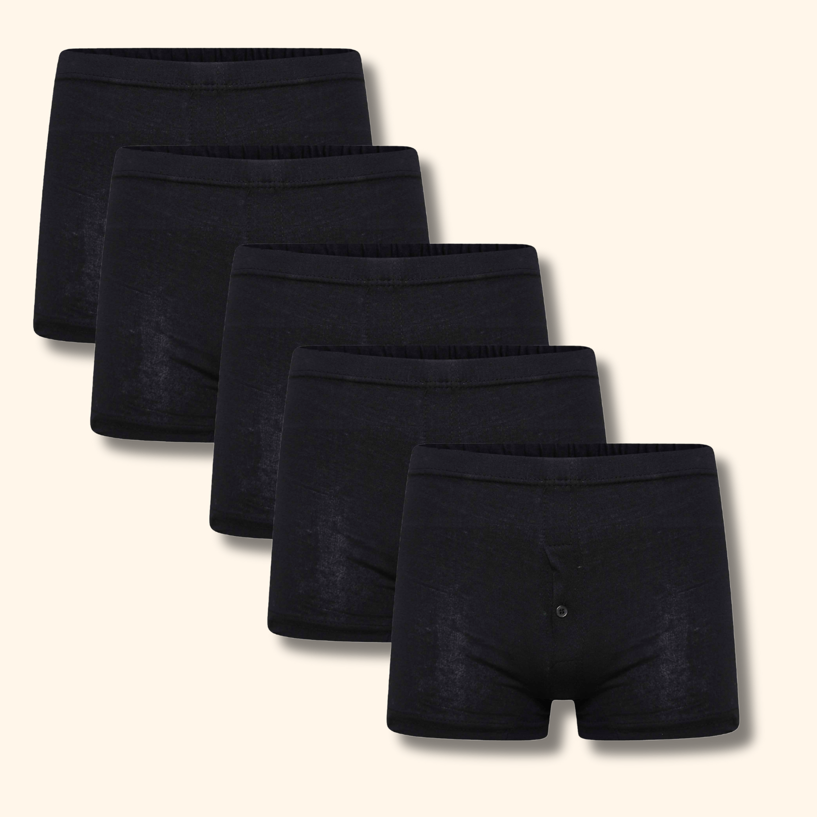 Sock Stack 5er-Pack Herren Jersey Plus Size Boxershorts Baumwolle Klassischer Schnitt Atmungsaktiv Knopfleiste Unterwäsche 2XL bis 6XL