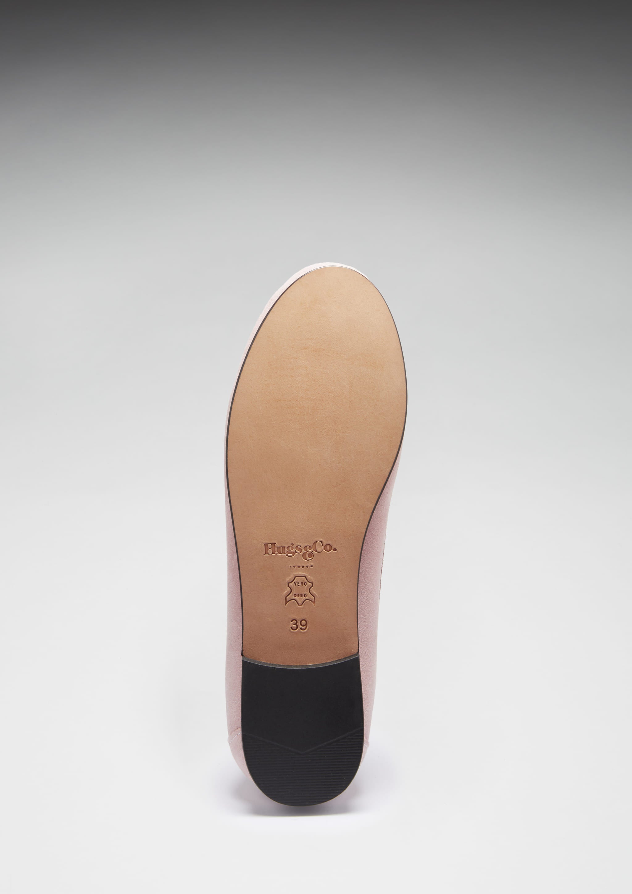 Damen Penny Loafers Leder Sohle, eisrosafarbenes Veloursleder