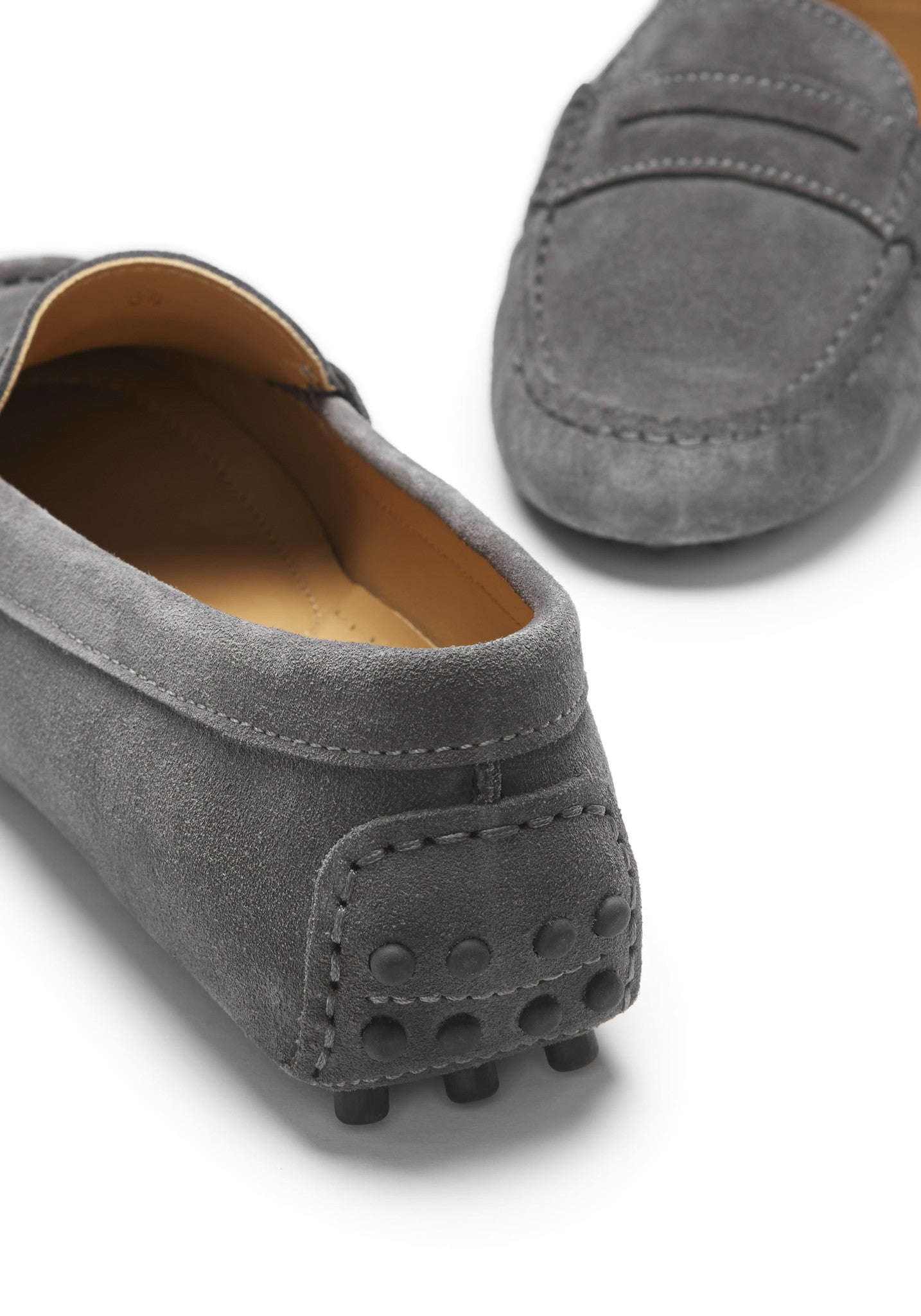 Damen-Penny-Slipper, Schiefergrau Wildleder