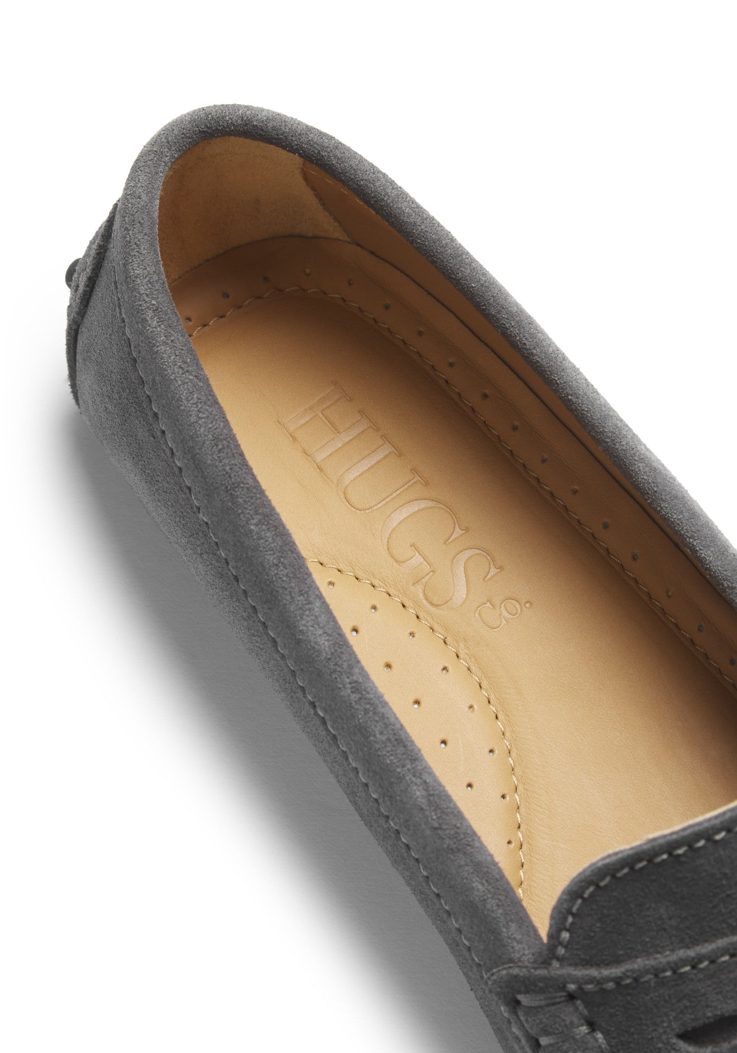 Damen-Penny-Slipper, Schiefergrau Wildleder