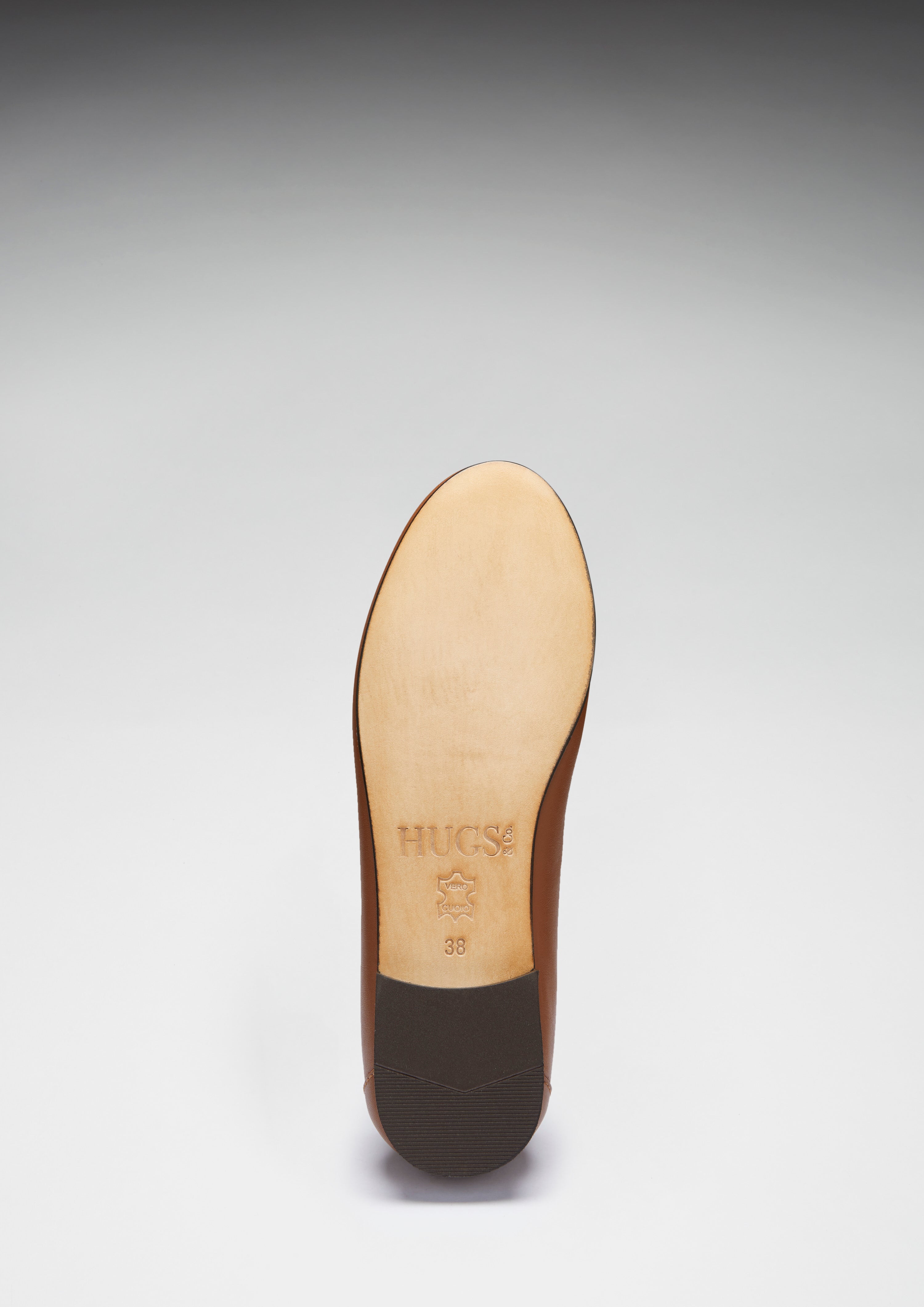 Damen Penny Loafers Leder Sohle, tanfarbenes Leder
