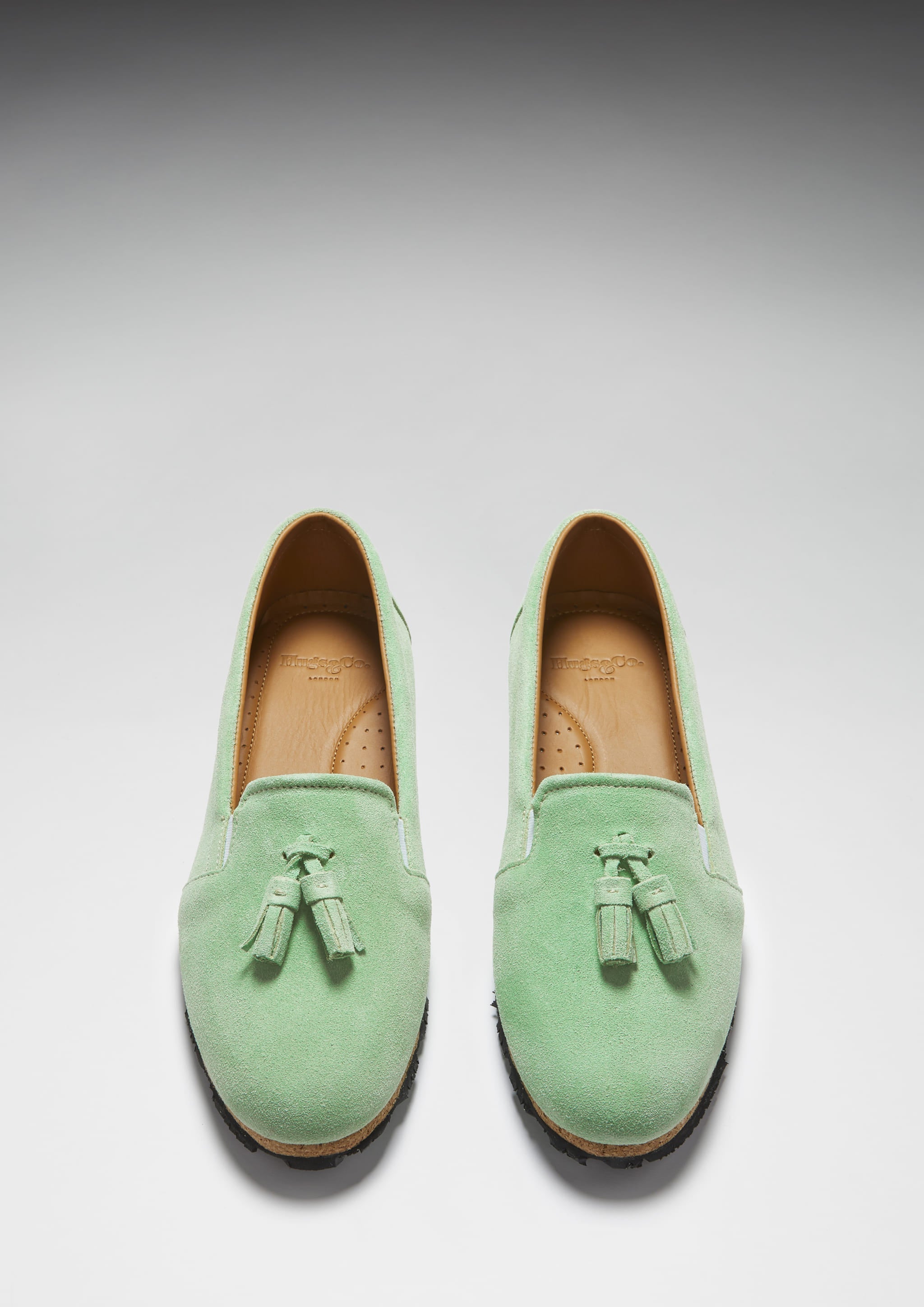 Damen Espadrilles mit Quasten, Wildleder Lagunengrün