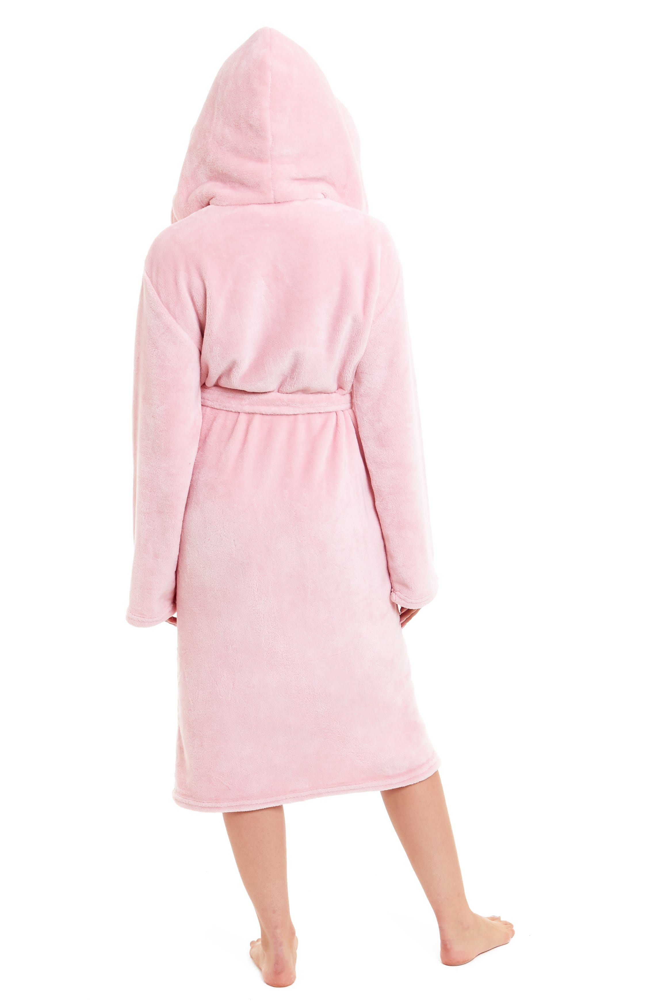 OLIVIA ROCCO Damen Kapuzen-Fleece-Bademantel Ultra-weicher Samt-Bademantel für Winter, Entspannung und Gemütlichkeit zu Hause
