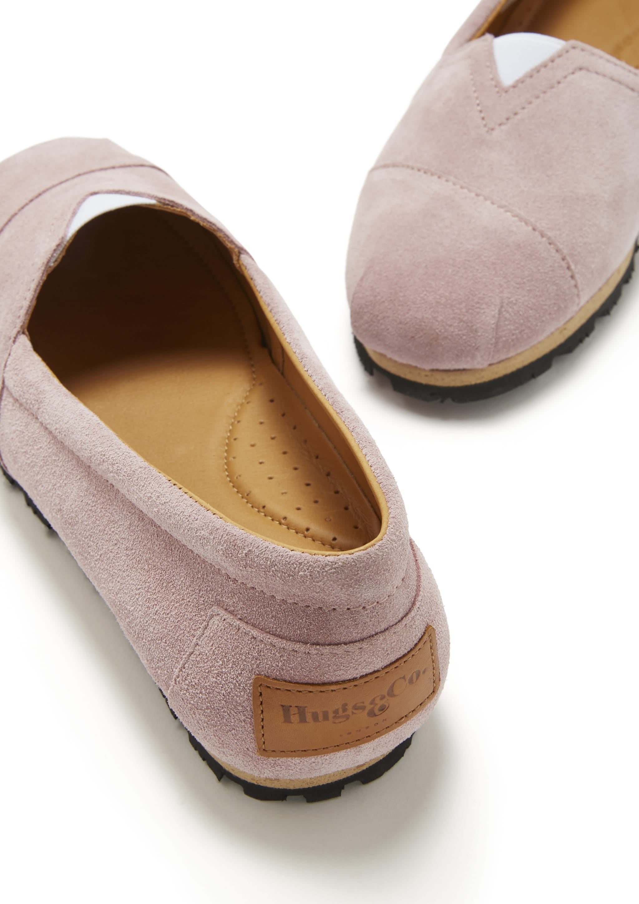 Chukka Espadrilles für Damen, Wildleder puderrosa
