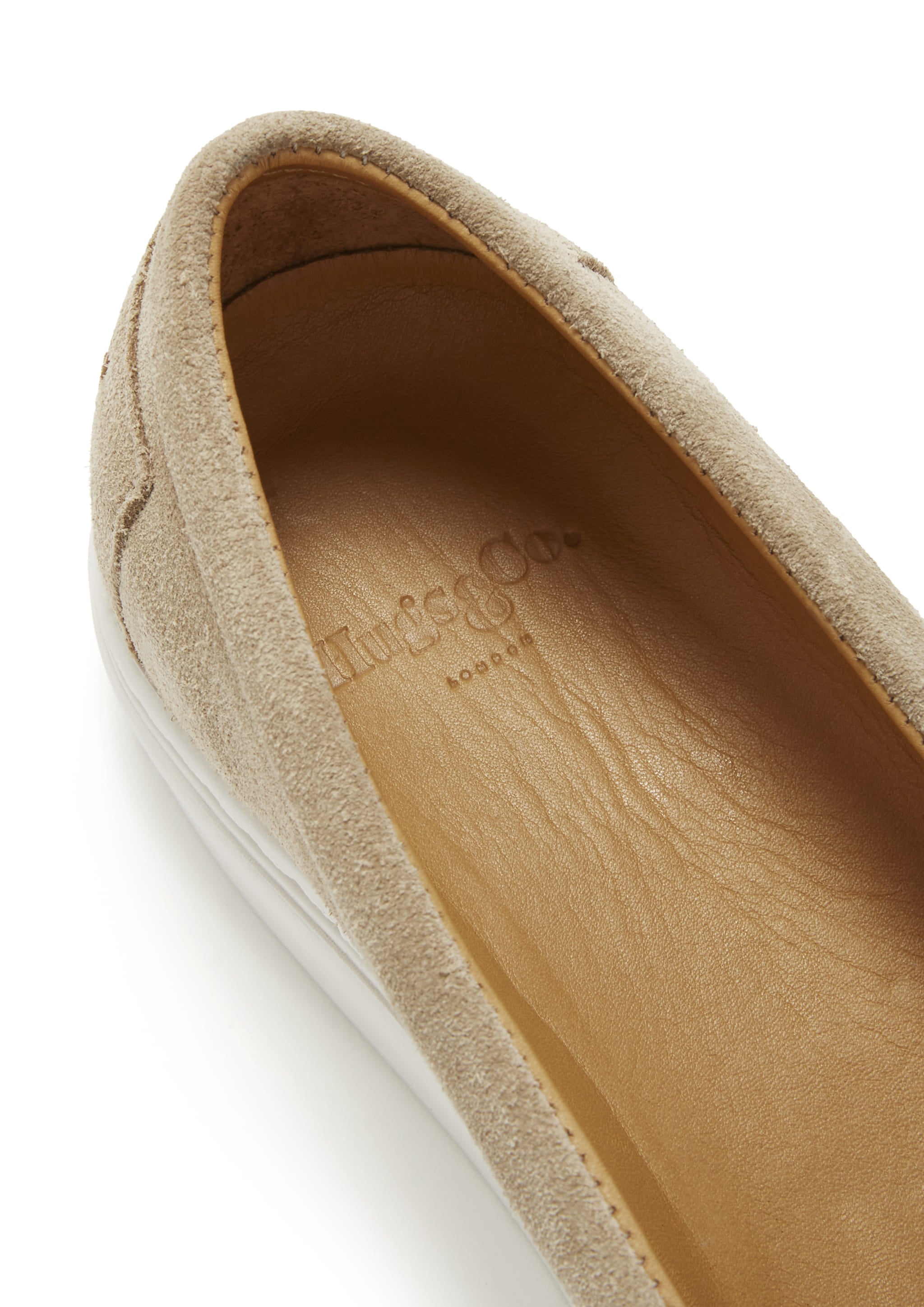 Slip-On Sneaker für Damen, taupefarbenes Wildleder